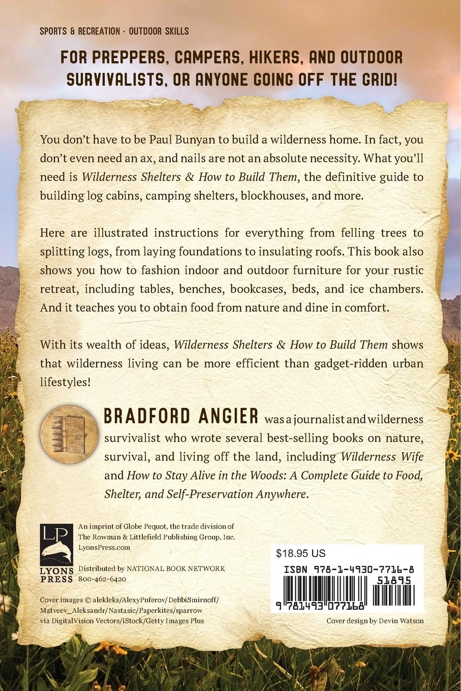 Rückseitencover Wilderness Shelters and How to Build Them