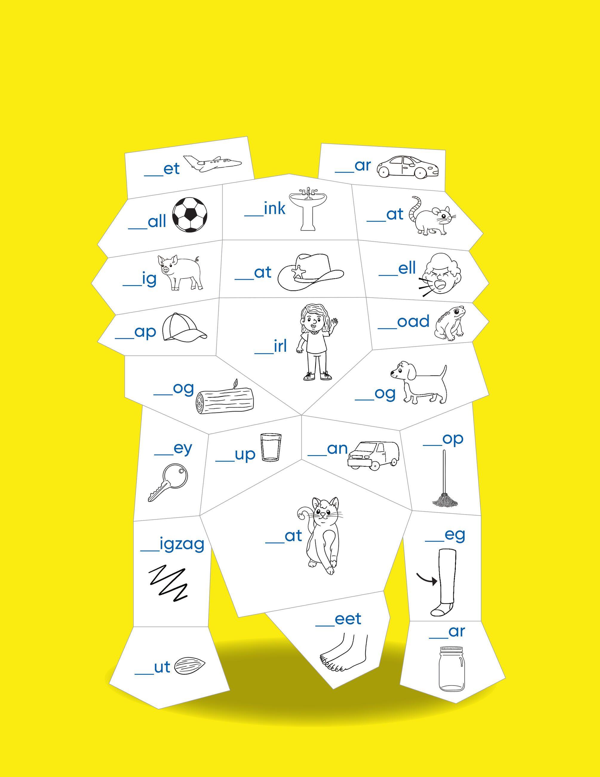 Beispielinhalt (Bild) Learn by Sticker: Beginning Phonics