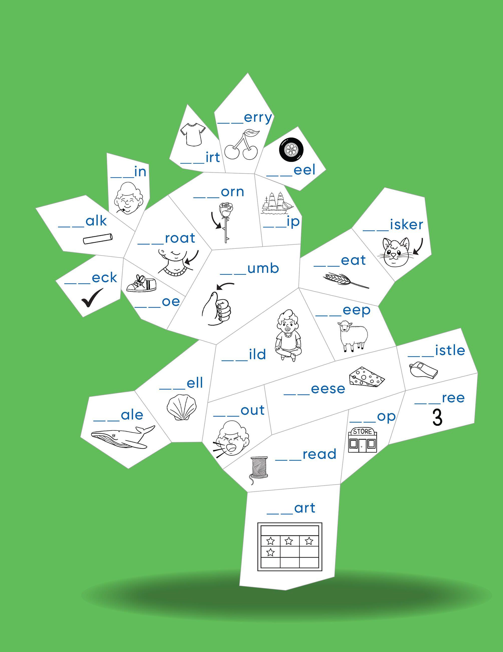 Beispielinhalt (Bild) Learn by Sticker: Beginning Phonics