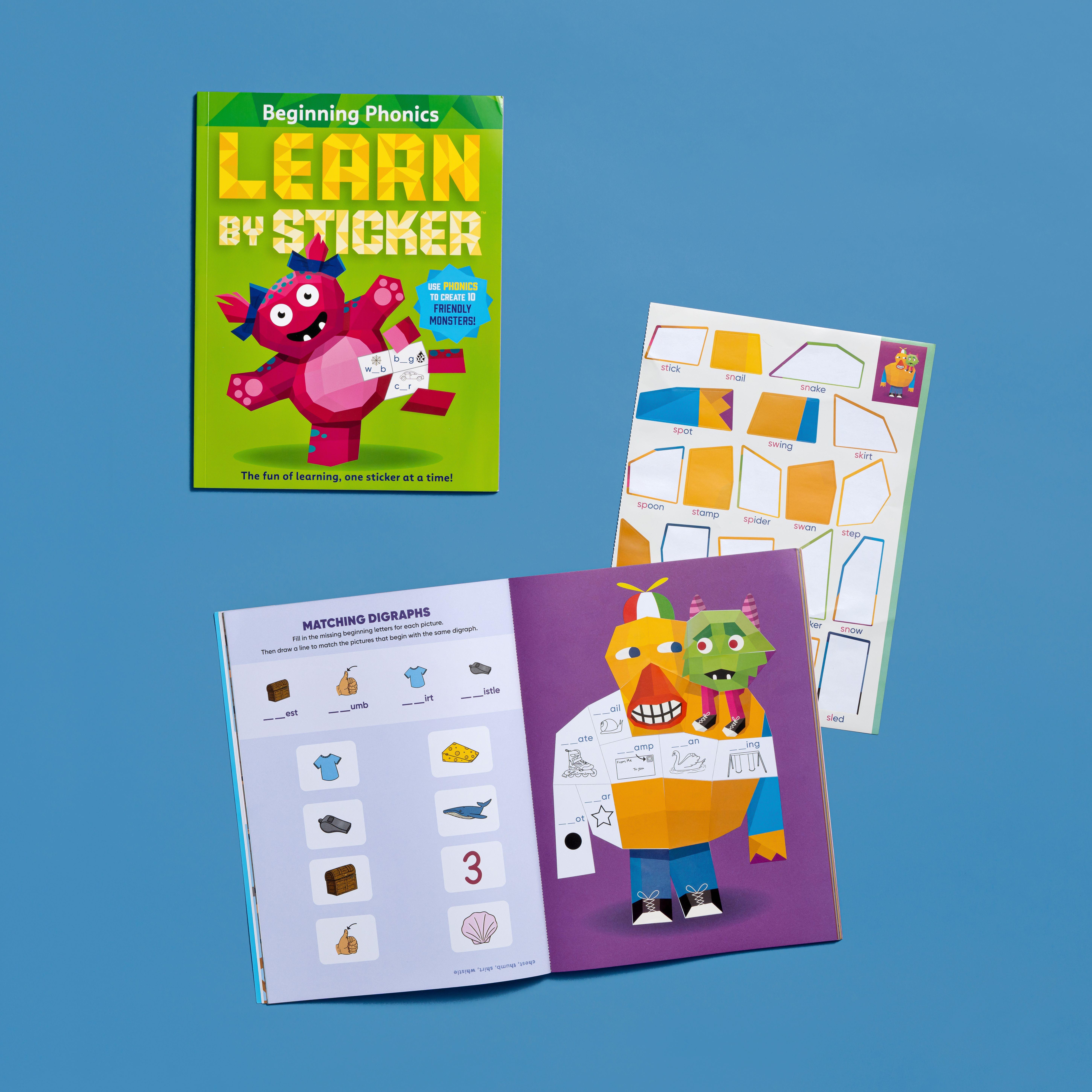 Beispielinhalt (Bild) Learn by Sticker: Beginning Phonics