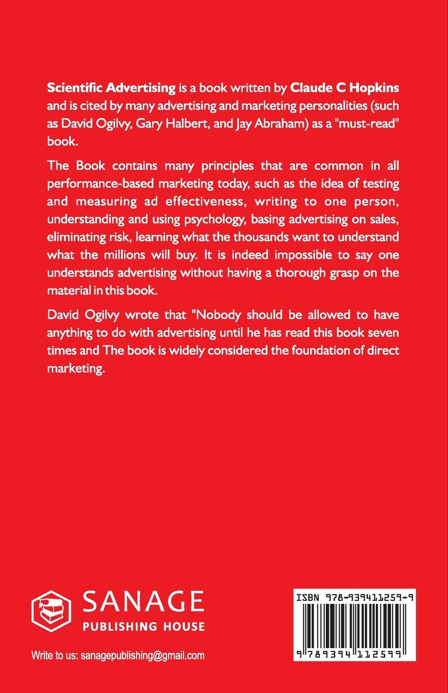 Rückseitencover Scientific Advertising