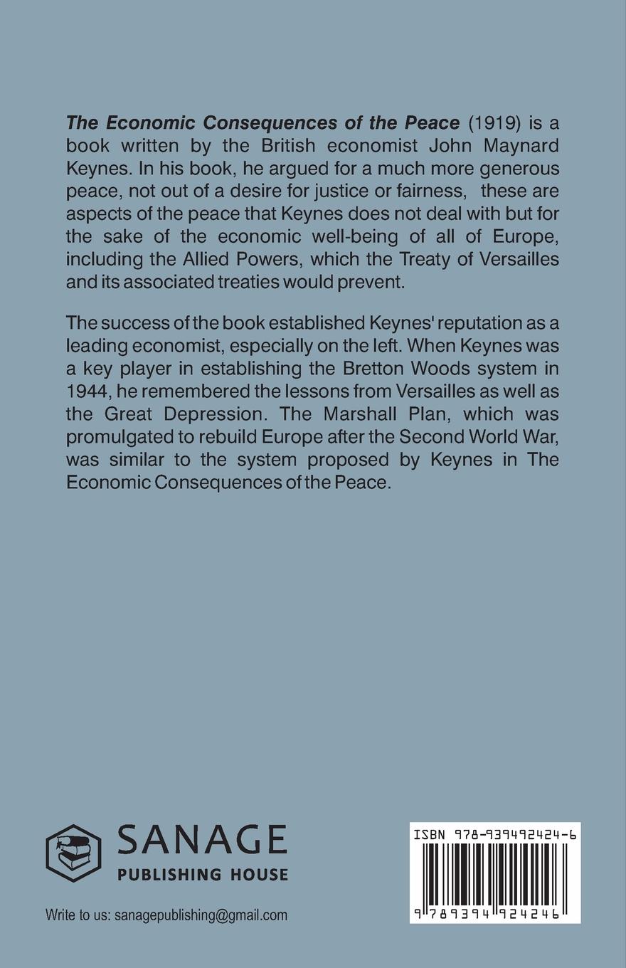 Rückseitencover The Economic Consequences of the Peace