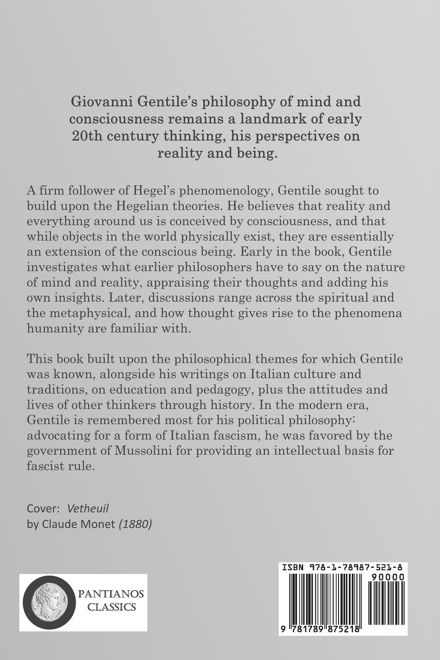 Rückseitencover The Theory of Mind As Pure Act