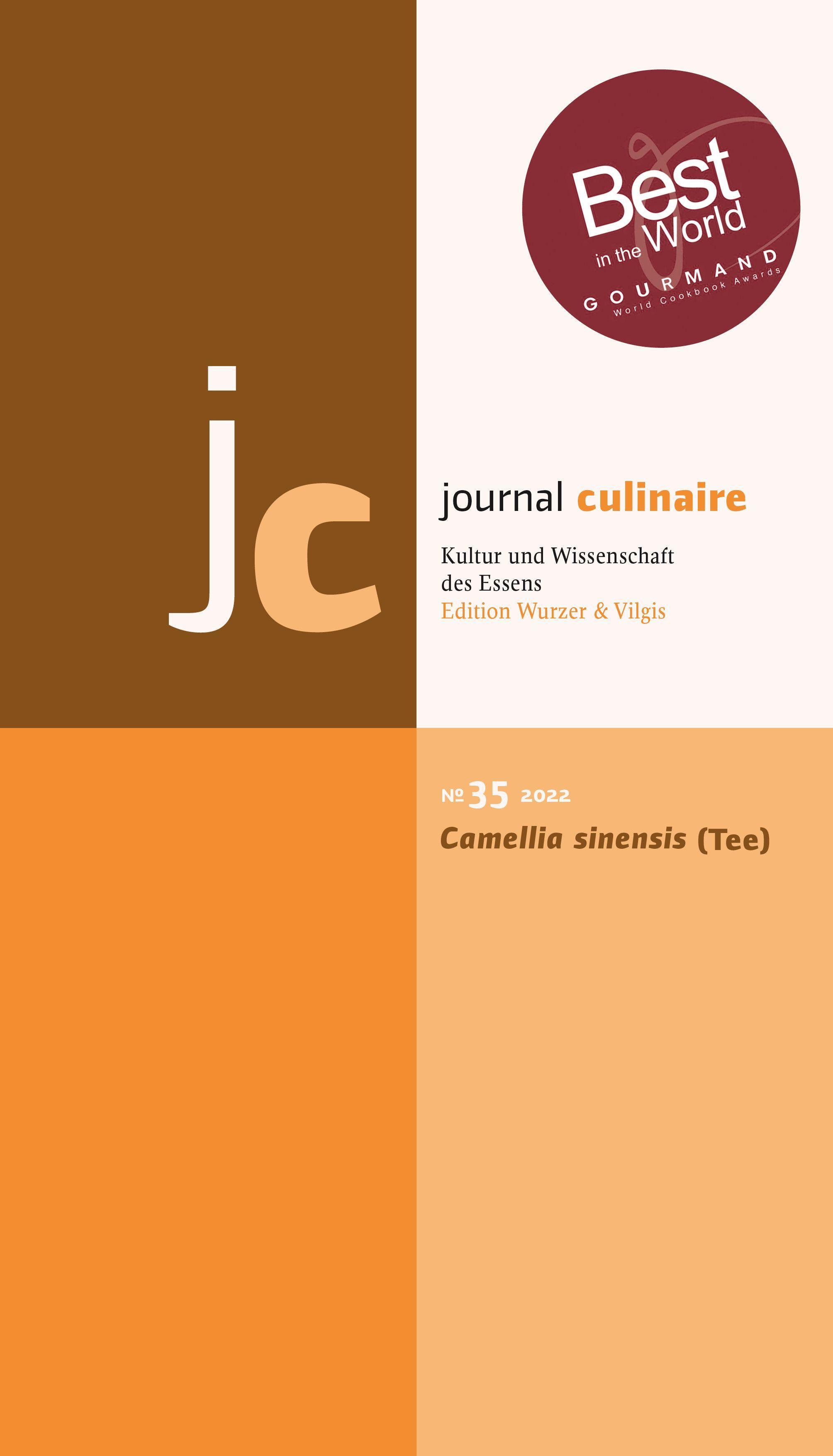 Vorderes Coverbild journal culinaire No. 35. Camellia Sinensis (Tee)