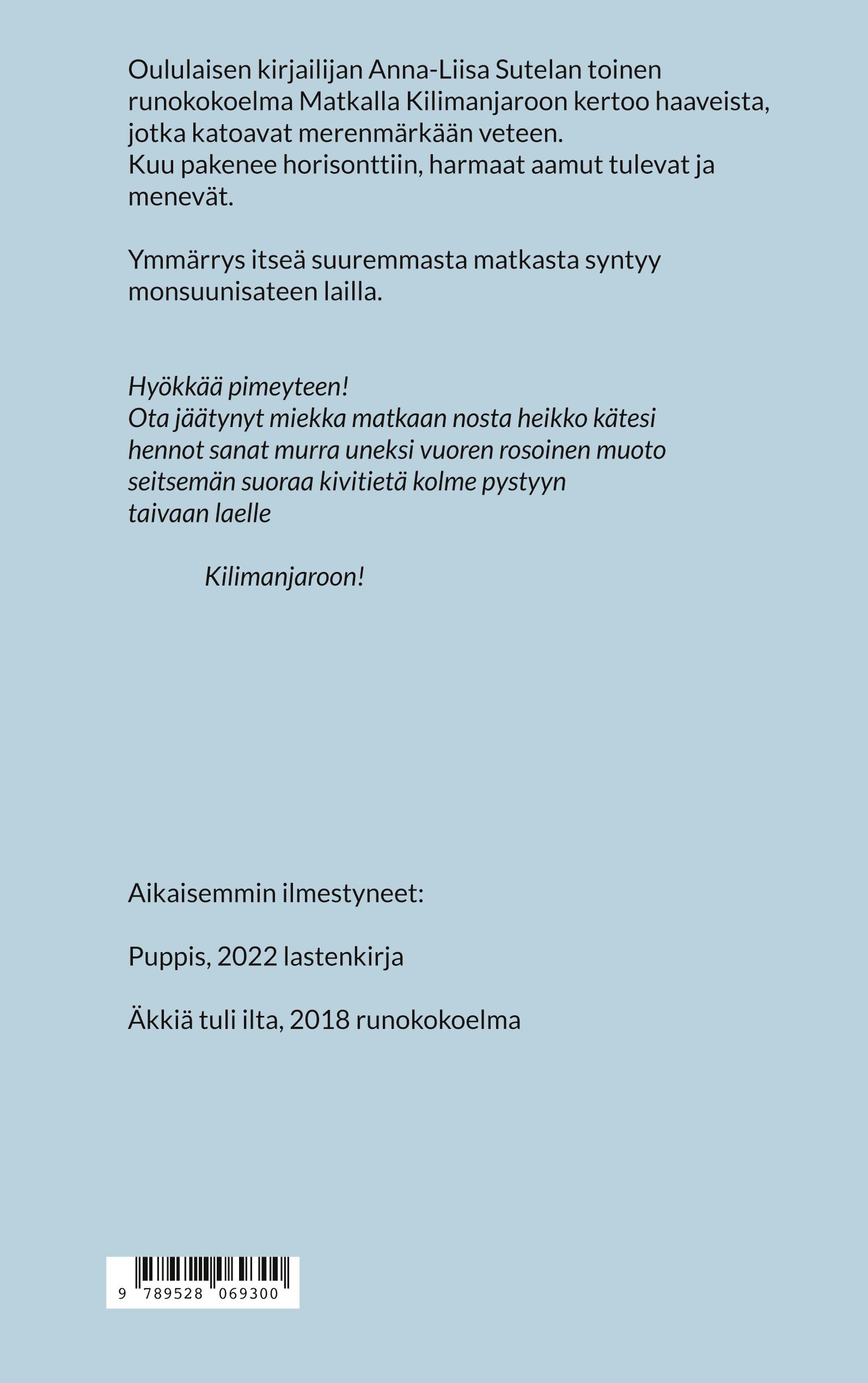 Rückseitencover Matkalla Kilimanjaroon