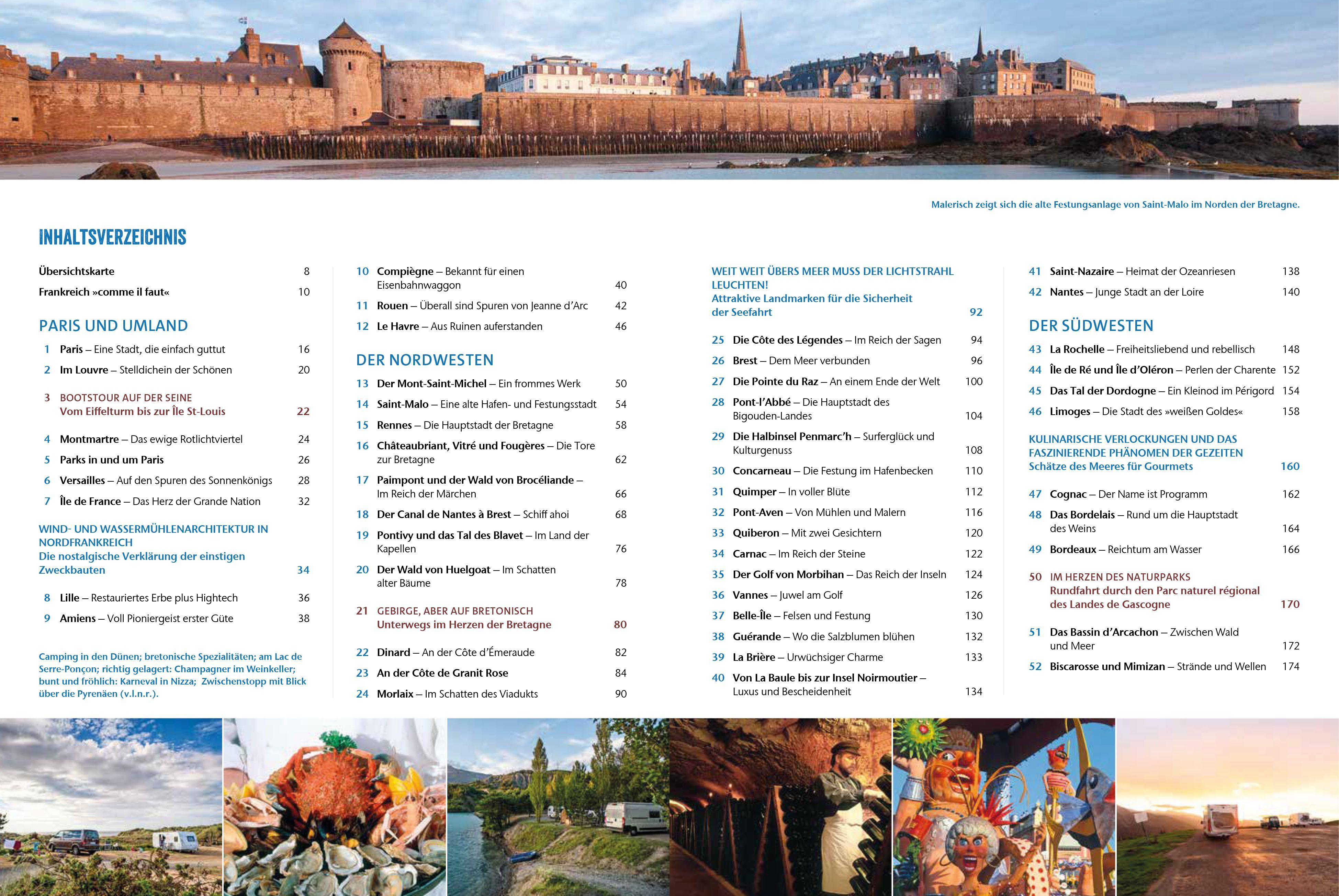 Beispielinhalt (Bild) Das Wohnmobil Reisebuch Frankreich
