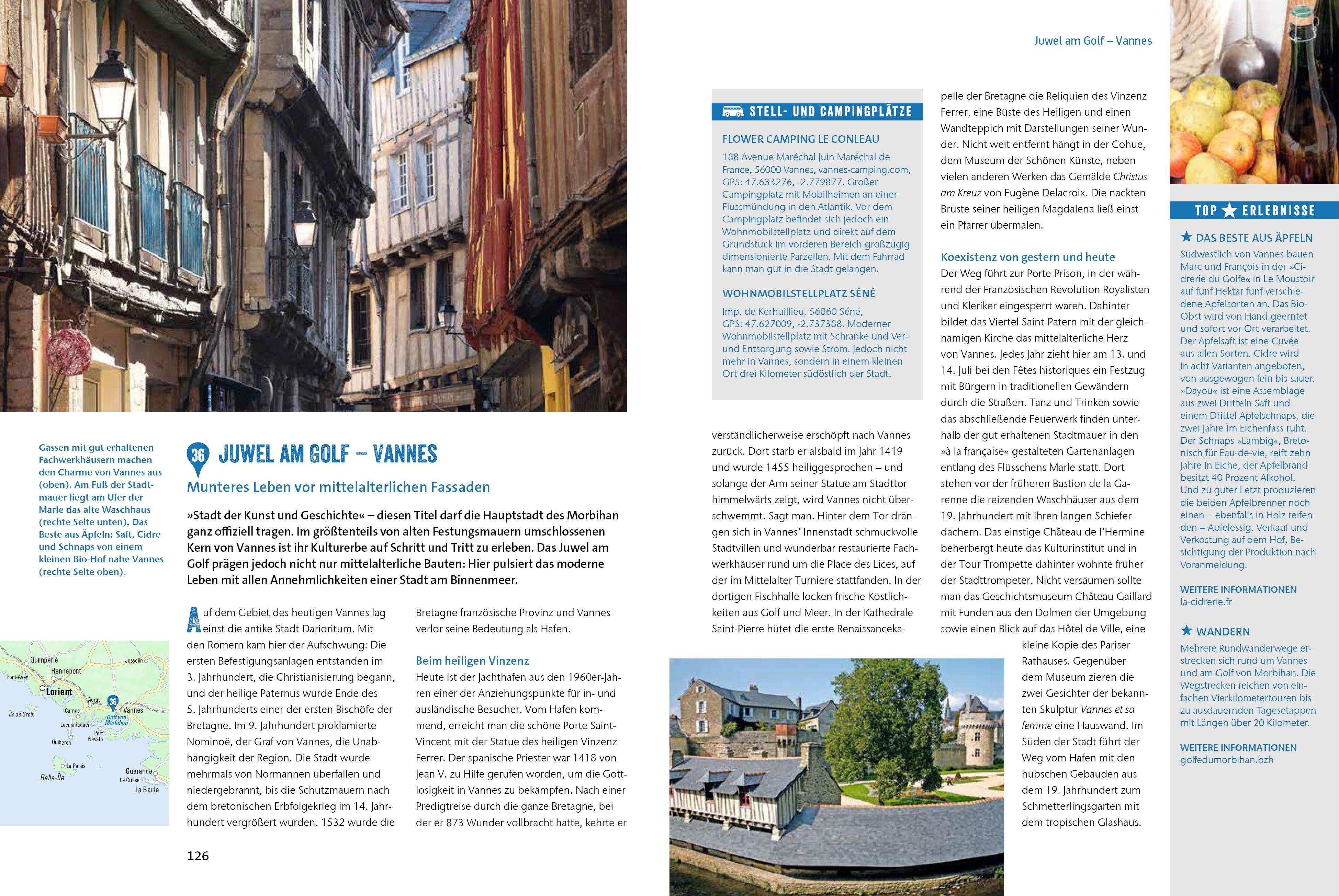 Beispielinhalt (Bild) Das Wohnmobil Reisebuch Frankreich