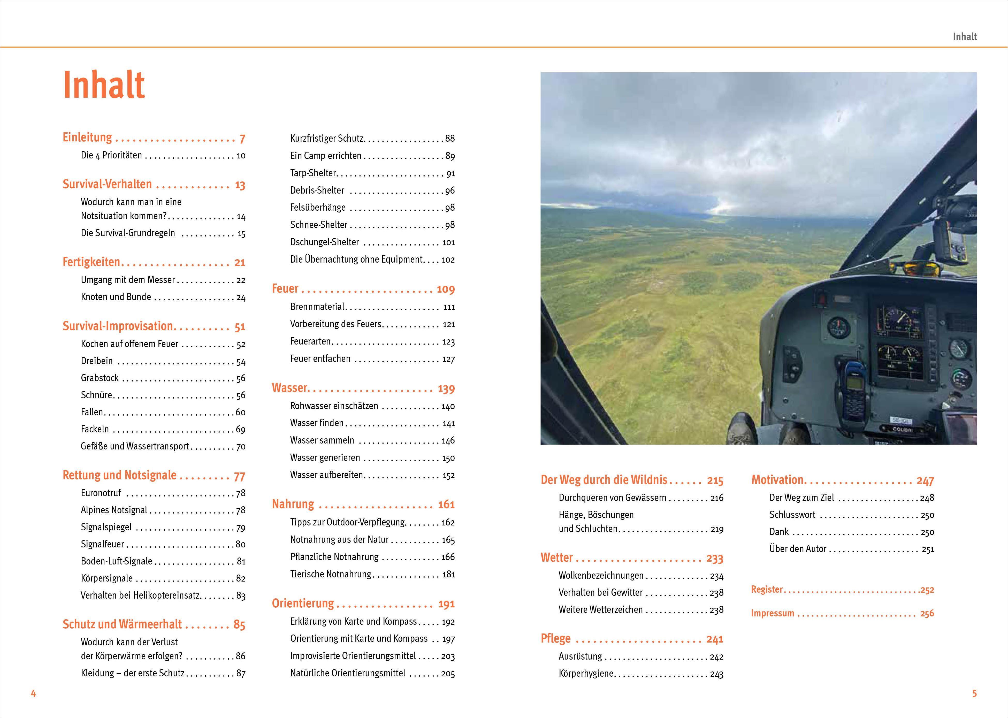 Beispielinhalt (Bild) Survival Skills - Das große Outdoor-Handbuch