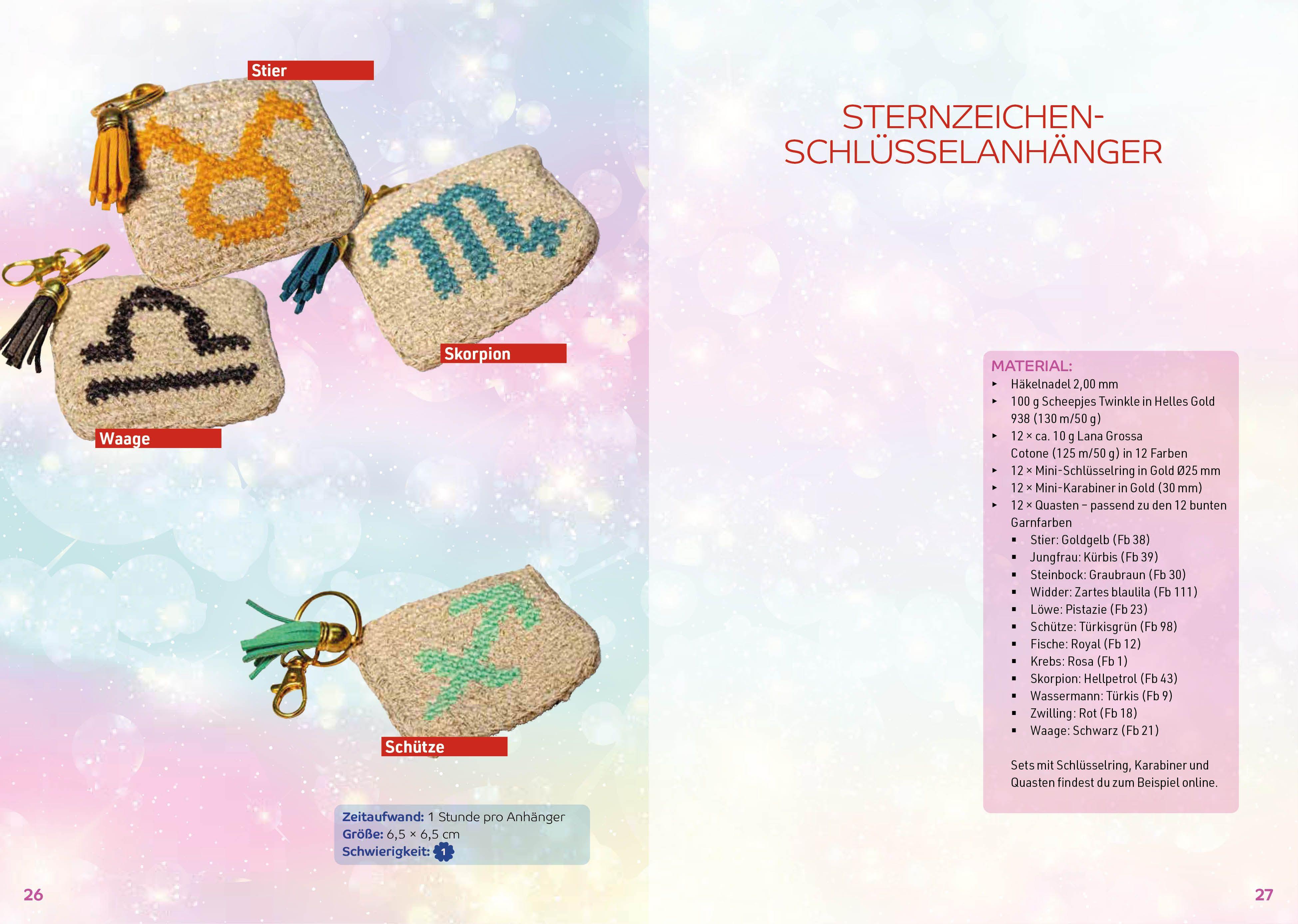 Beispielinhalt (Bild) Amigurumi Sternzeichen häkeln