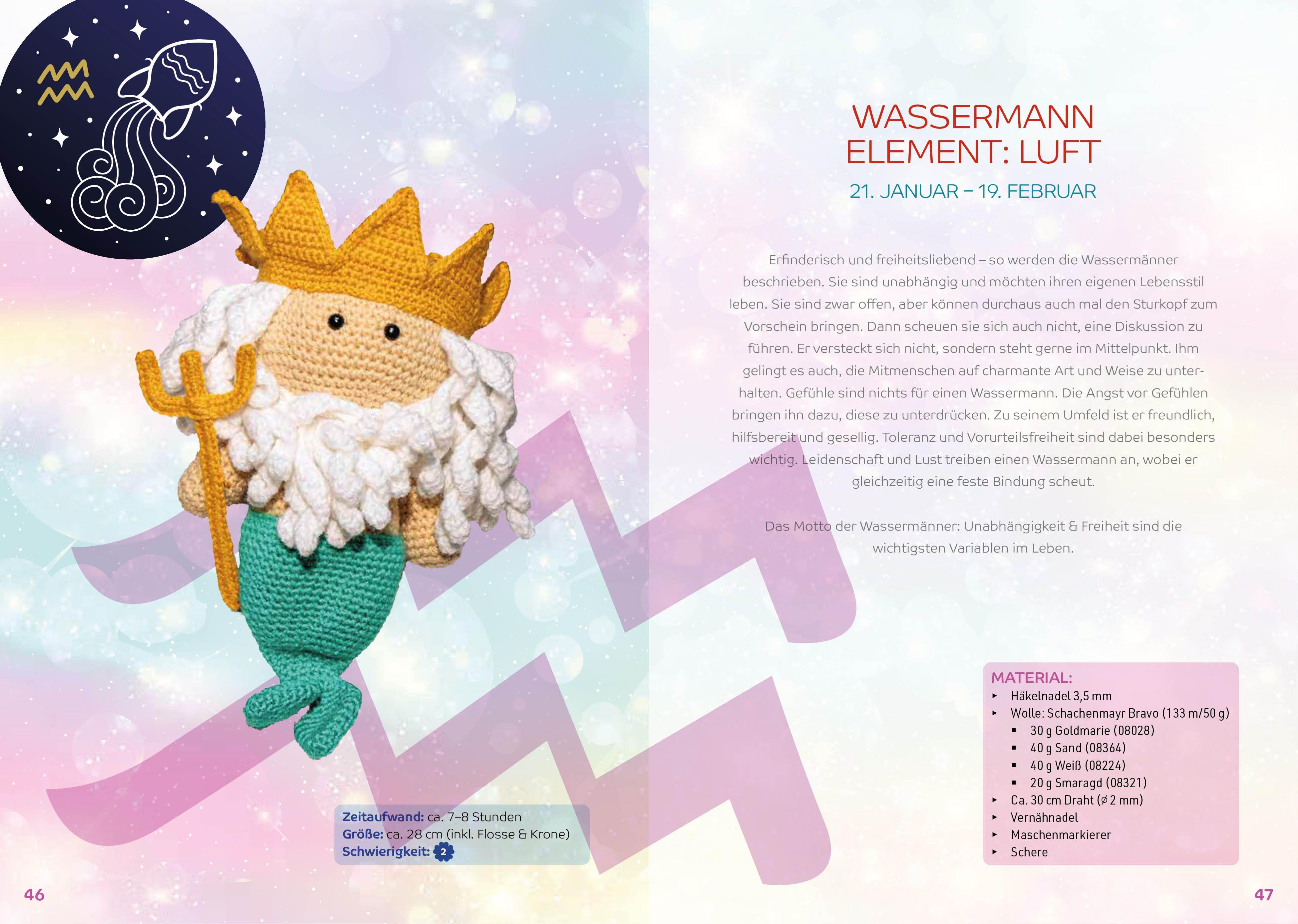 Beispielinhalt (Bild) Amigurumi Sternzeichen häkeln