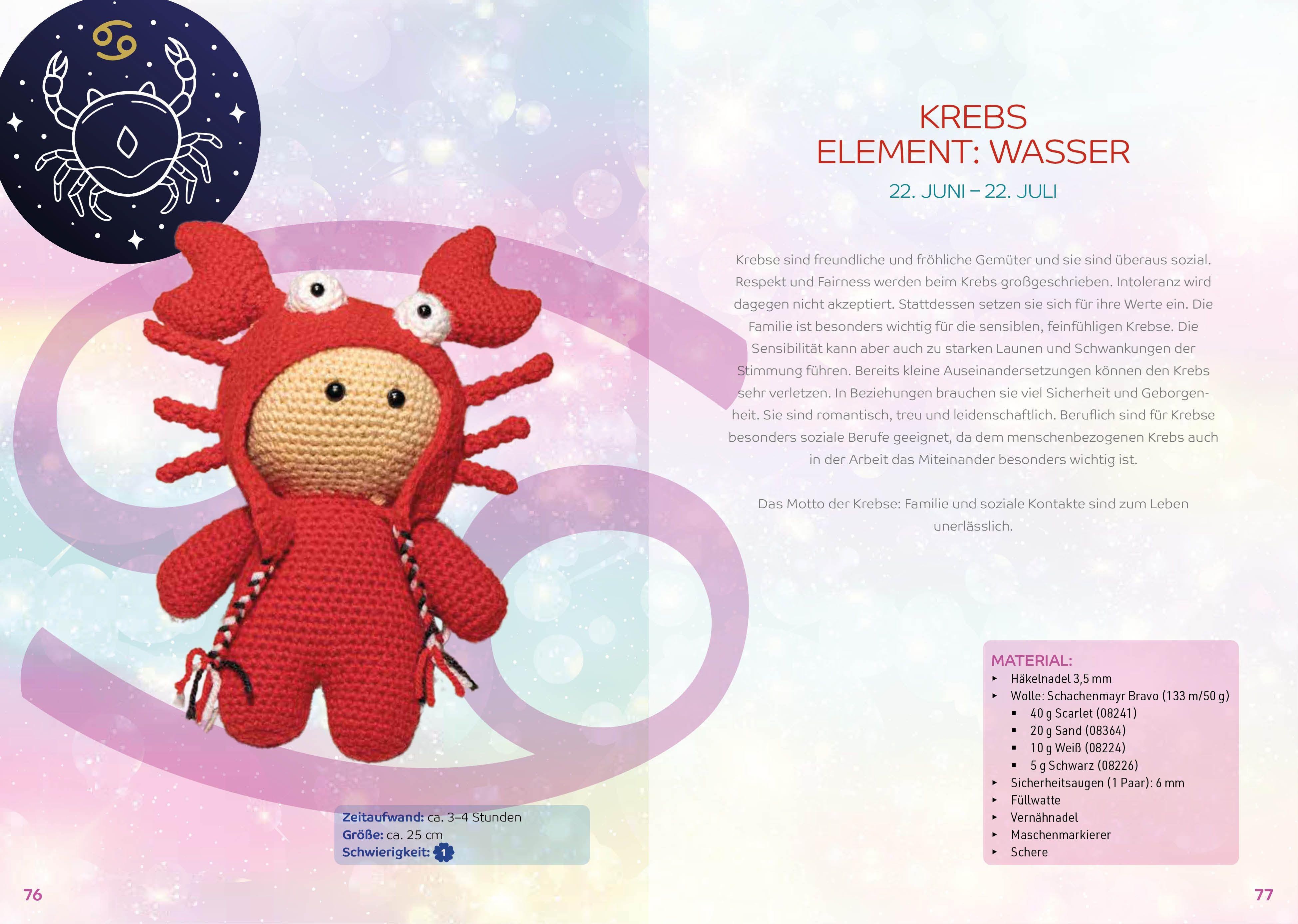 Beispielinhalt (Bild) Amigurumi Sternzeichen häkeln