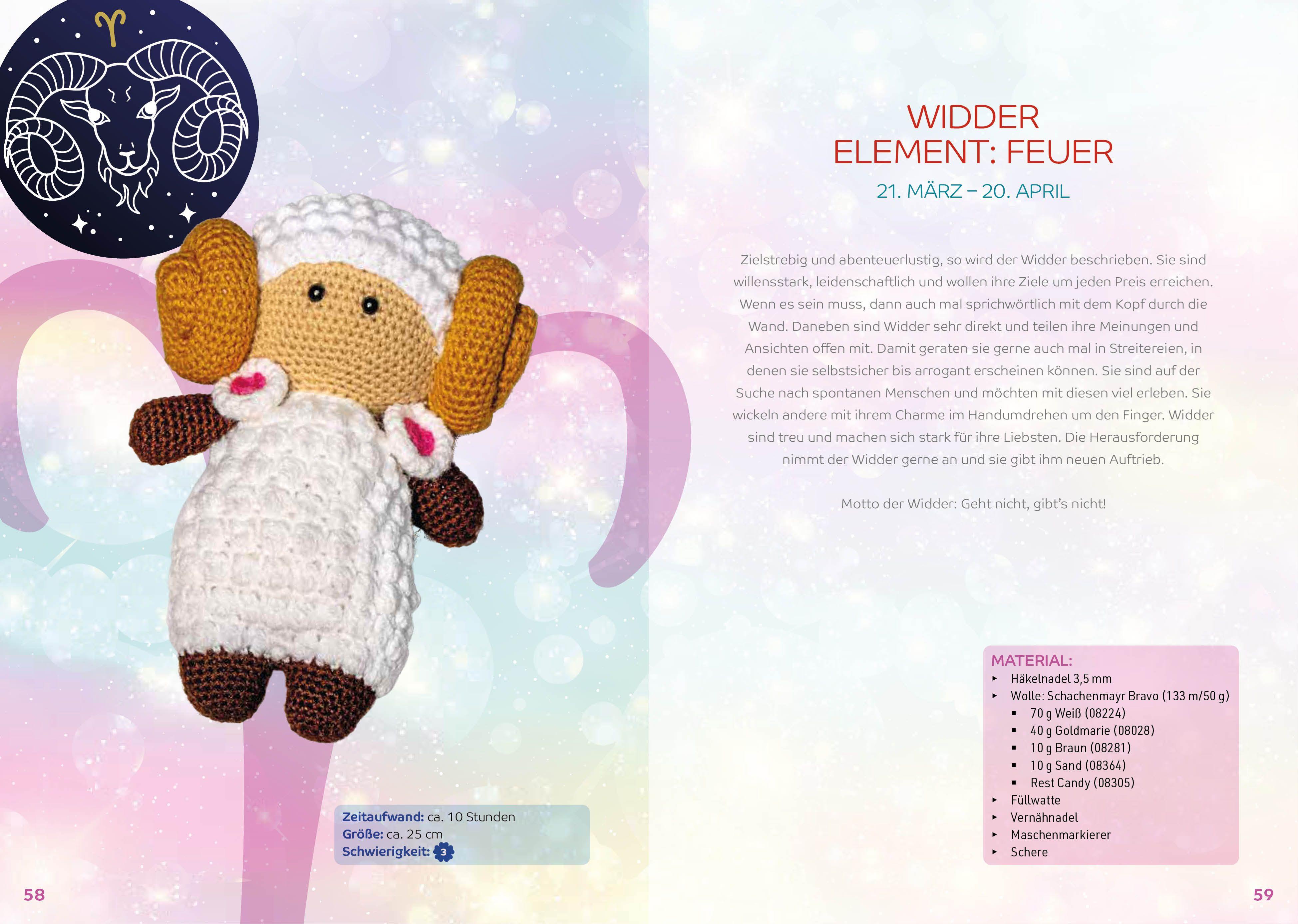 Beispielinhalt (Bild) Amigurumi Sternzeichen häkeln