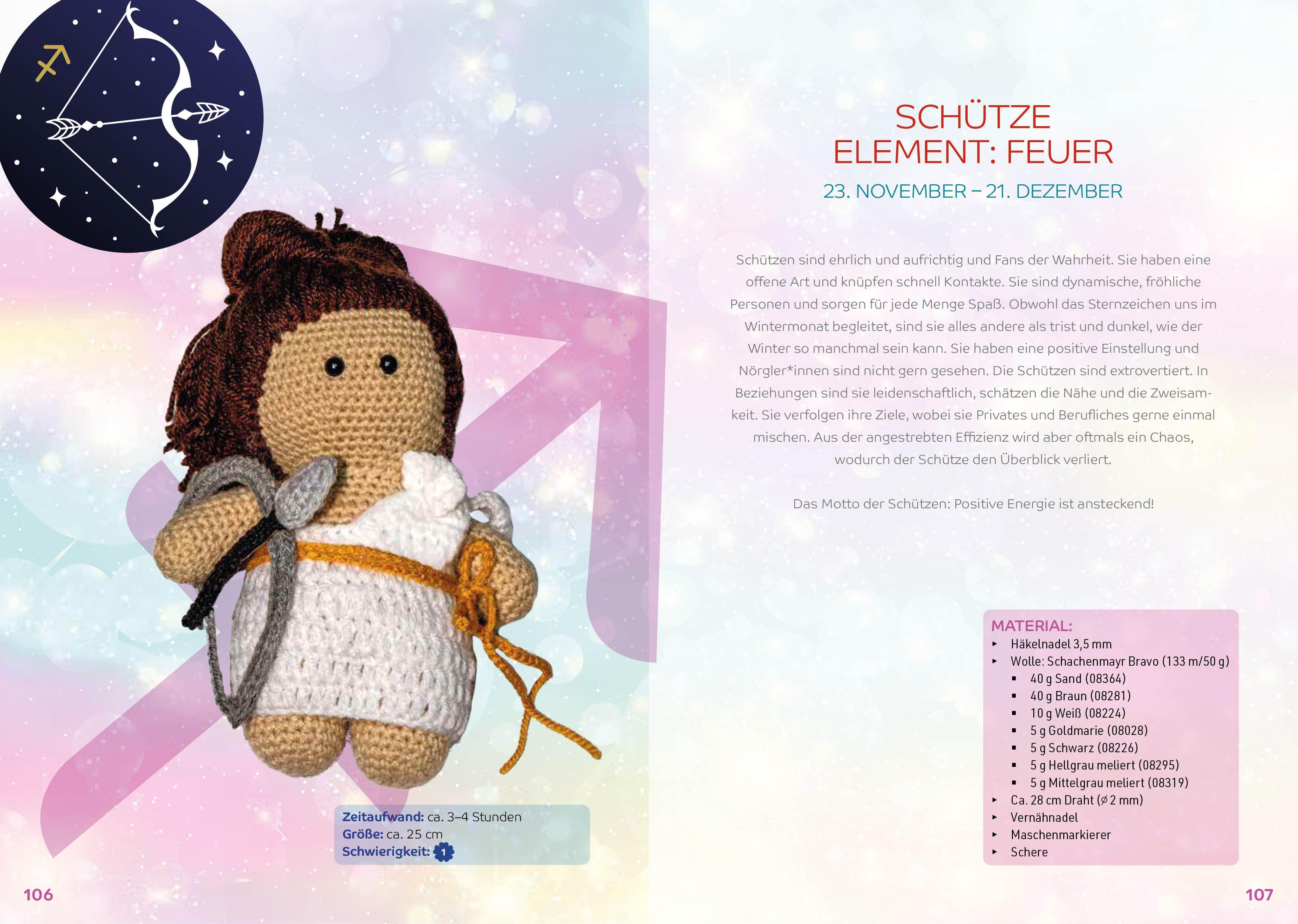 Beispielinhalt (Bild) Amigurumi Sternzeichen häkeln