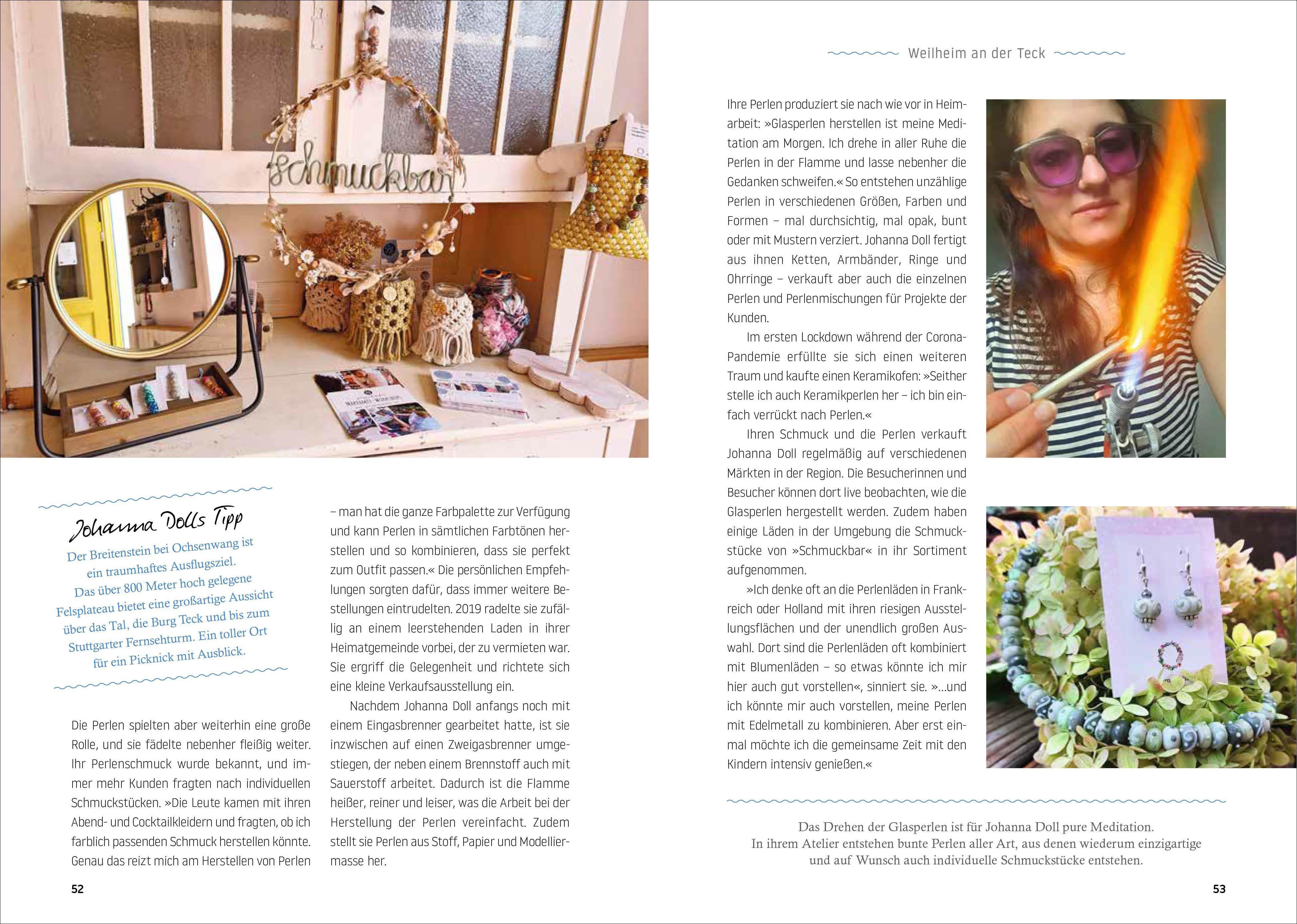 Beispielinhalt (Bild) Cafés und Ateliers - Schwäbische Alb