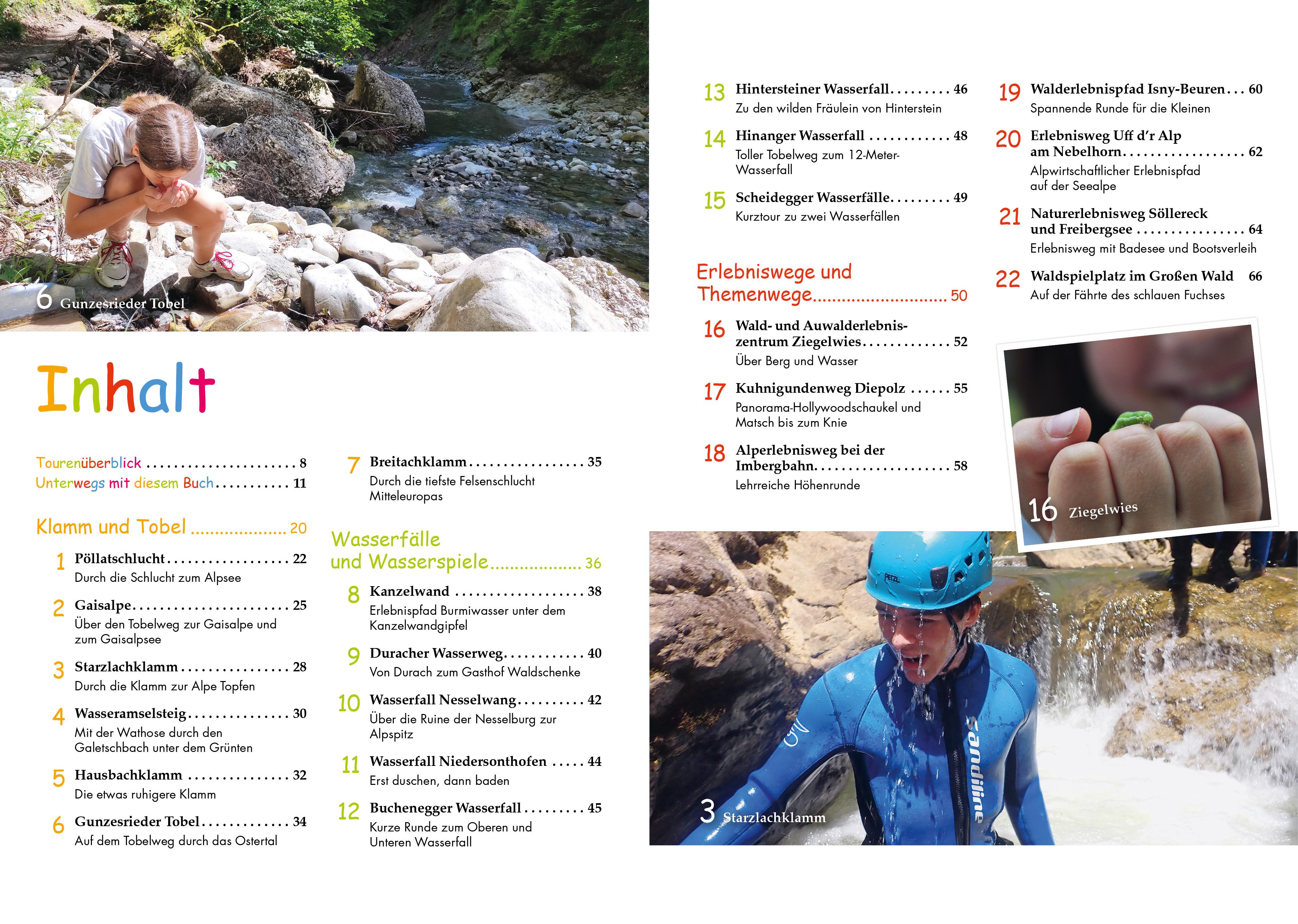 Beispielinhalt (Bild) Das große Kinder-Wander-Erlebnis-Buch Allgäu