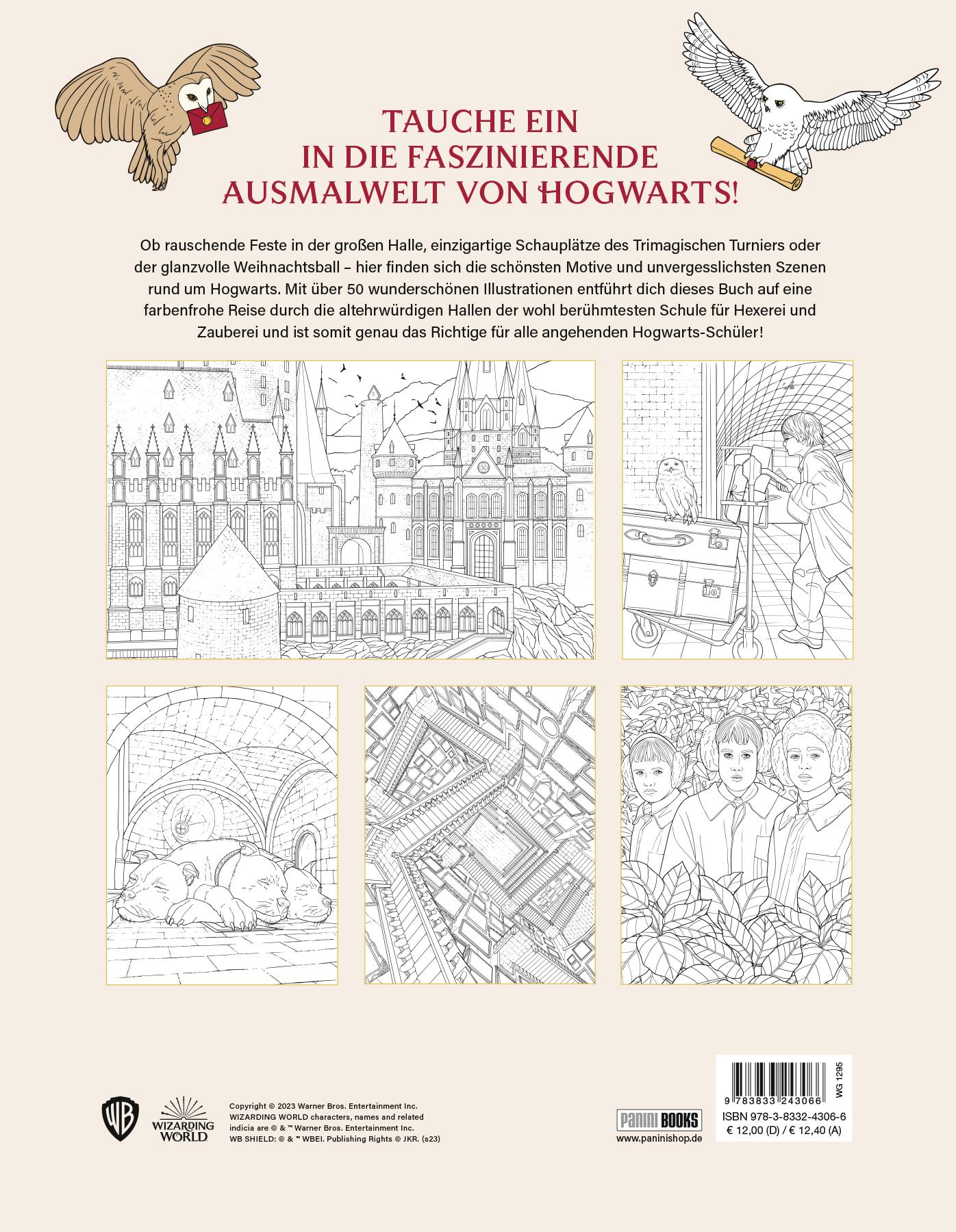 Rückseitencover Aus den Filmen zu Harry Potter: Das offizielle Hogwarts-Malbuch