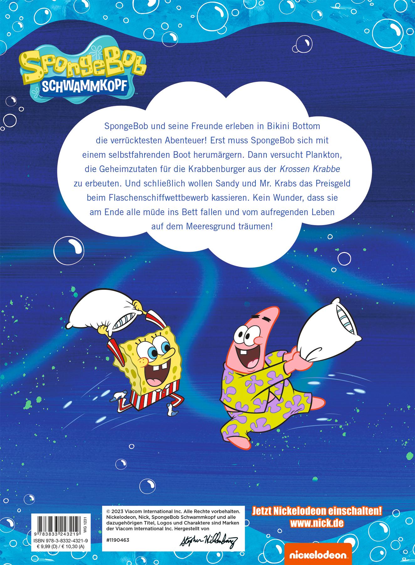 Rückseitencover SpongeBob Schwammkopf: Meine liebsten Gutenachtgeschichten