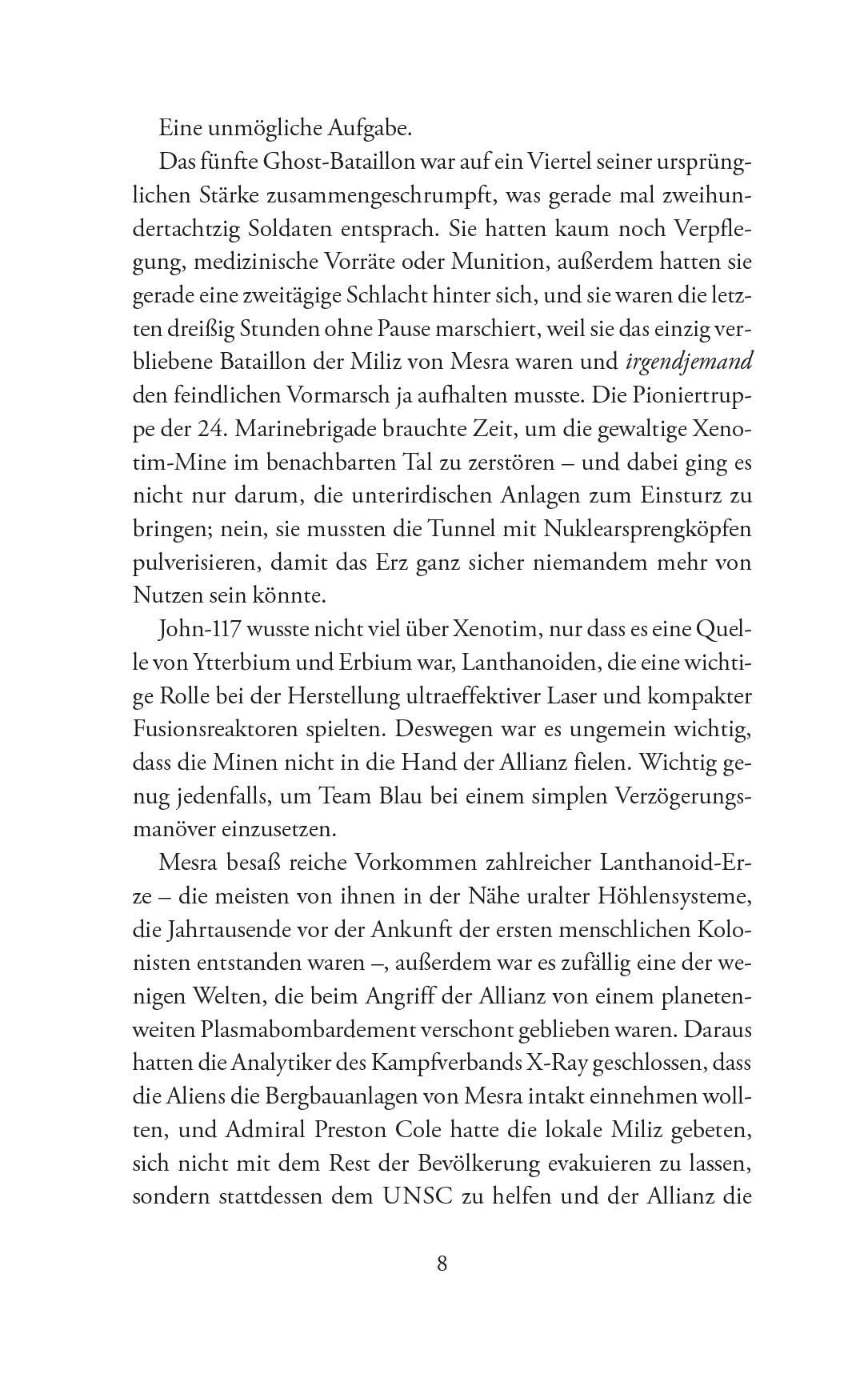 Beispielinhalt (Bild) Halo: Oblivion - Ein Master-Chief-Roman