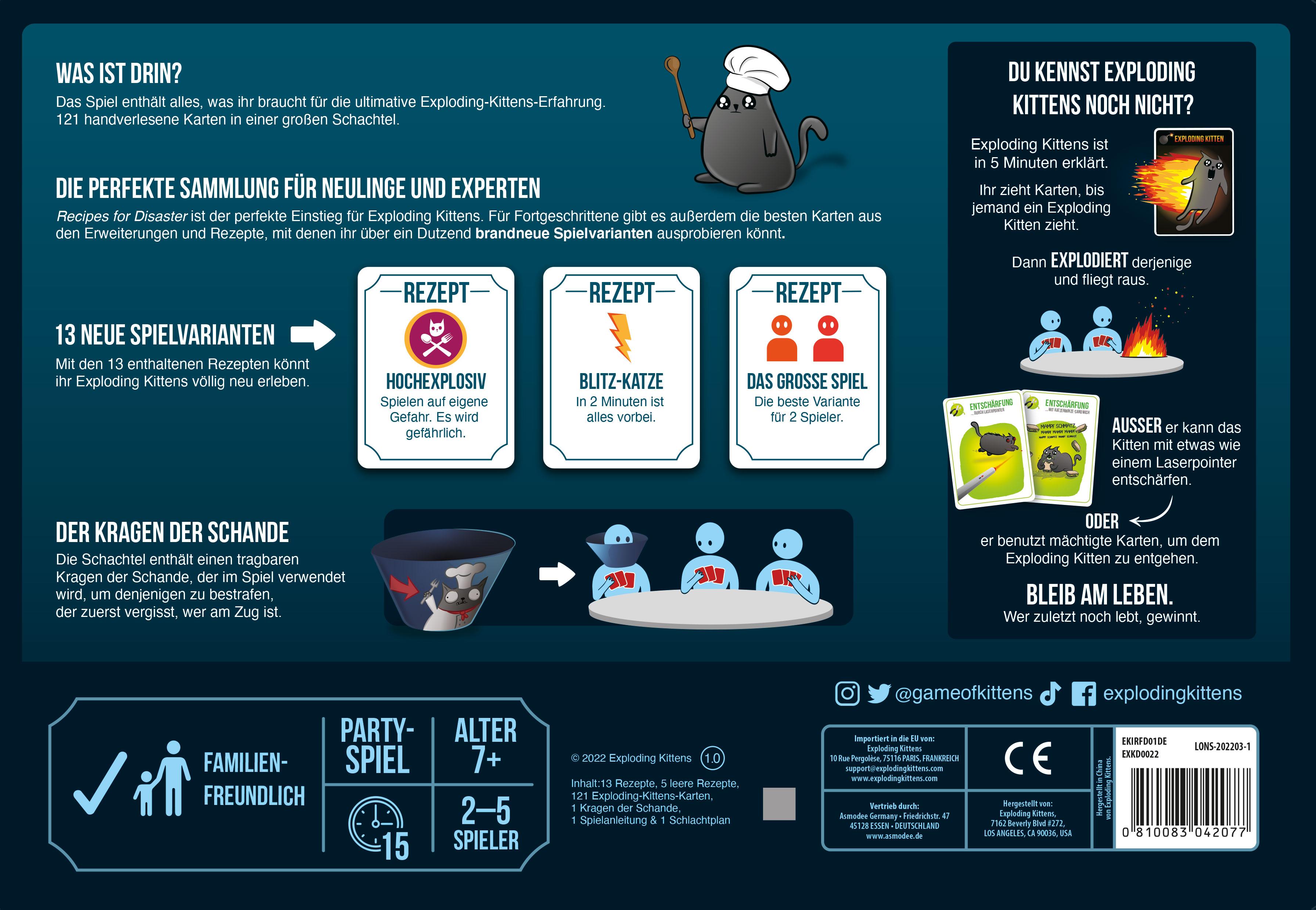 Beispielinhalt (Bild) Exploding Kittens Recipes for Disaster