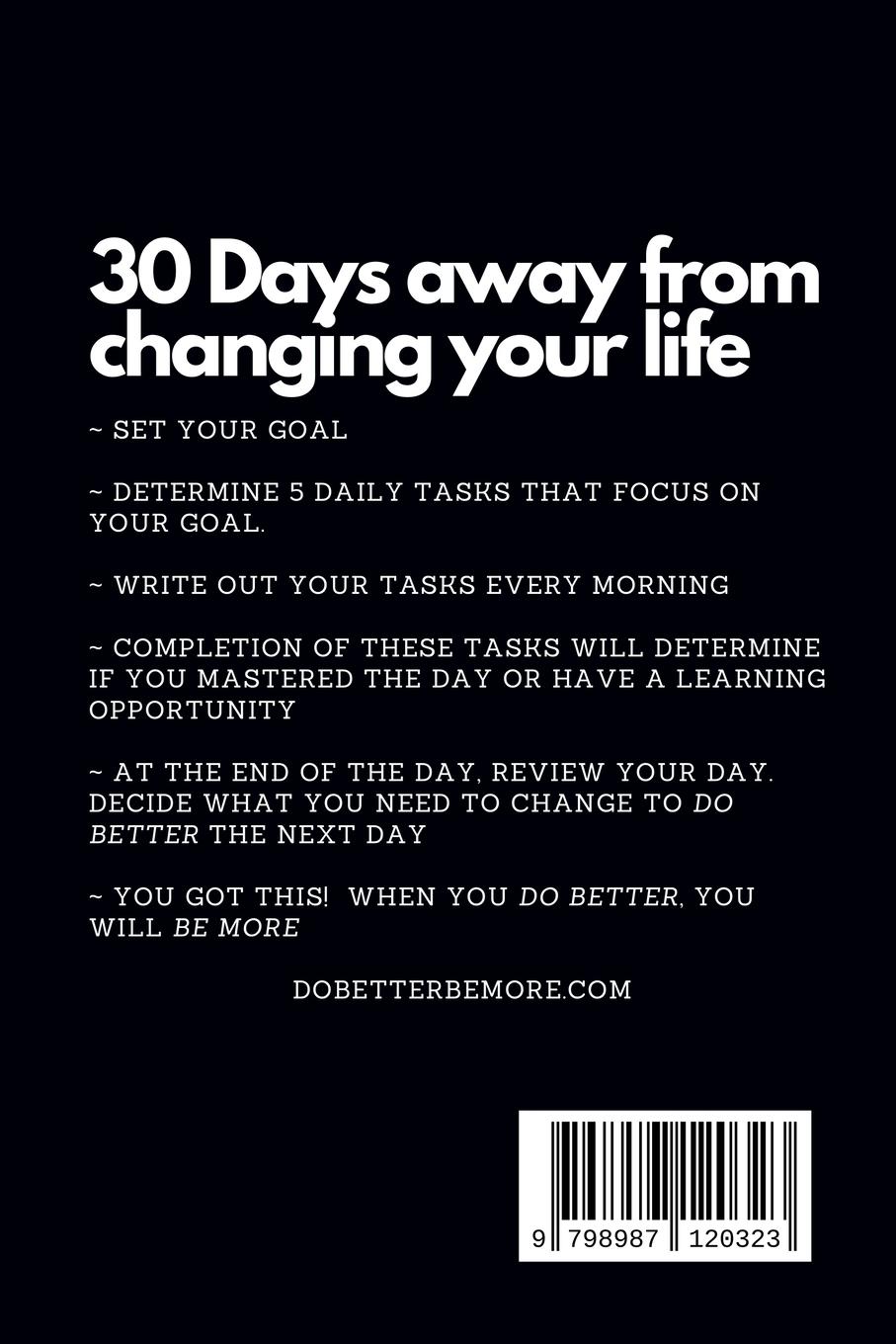 Rückseitencover Do Better Be More Be Your Own Hero