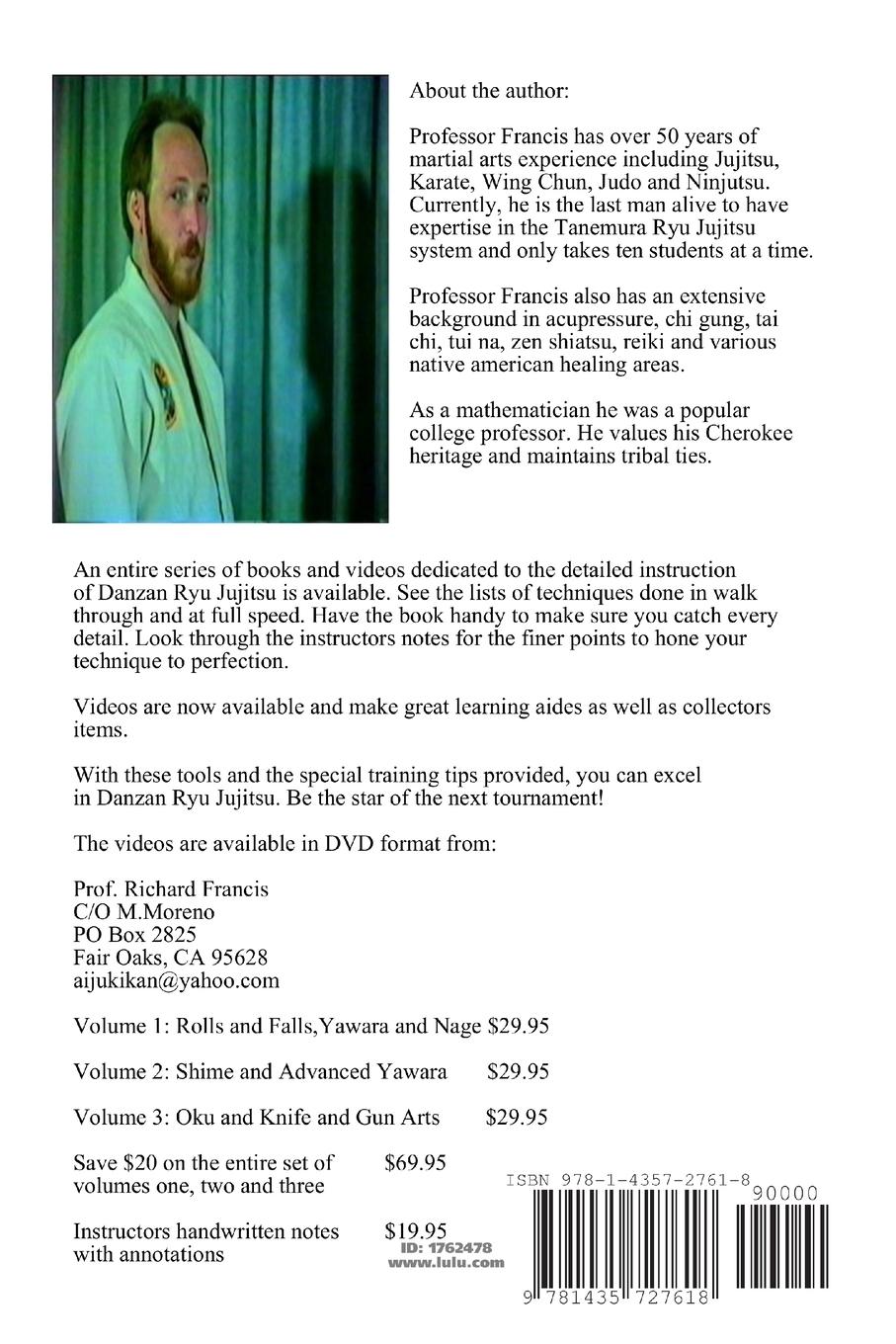 Rückseitencover Danzan Ryu Jujitsu Volume 2   Shime No Kata and Advanced Yawara