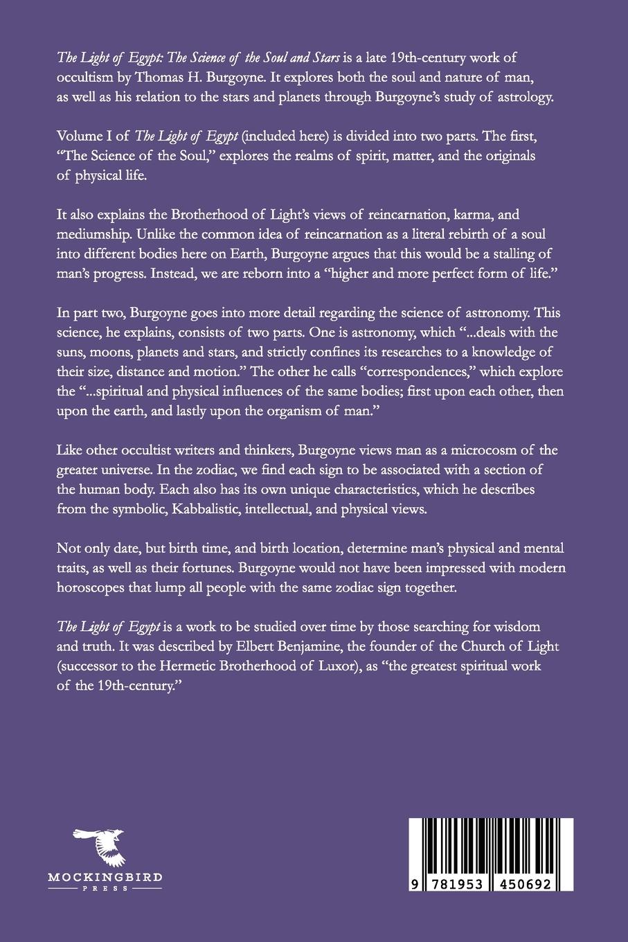 Rückseitencover The Light of Egypt