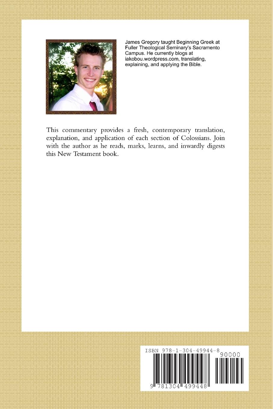 Rückseitencover The Letter to the Colossians