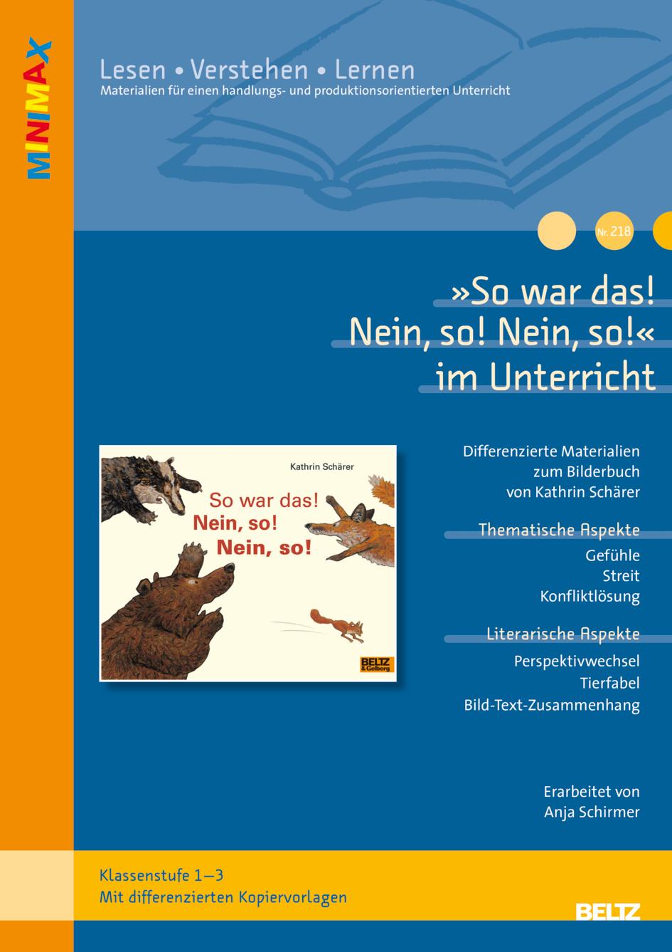 Vorderes Coverbild 'So war das! Nein, so! Nein, so!' im Unterricht