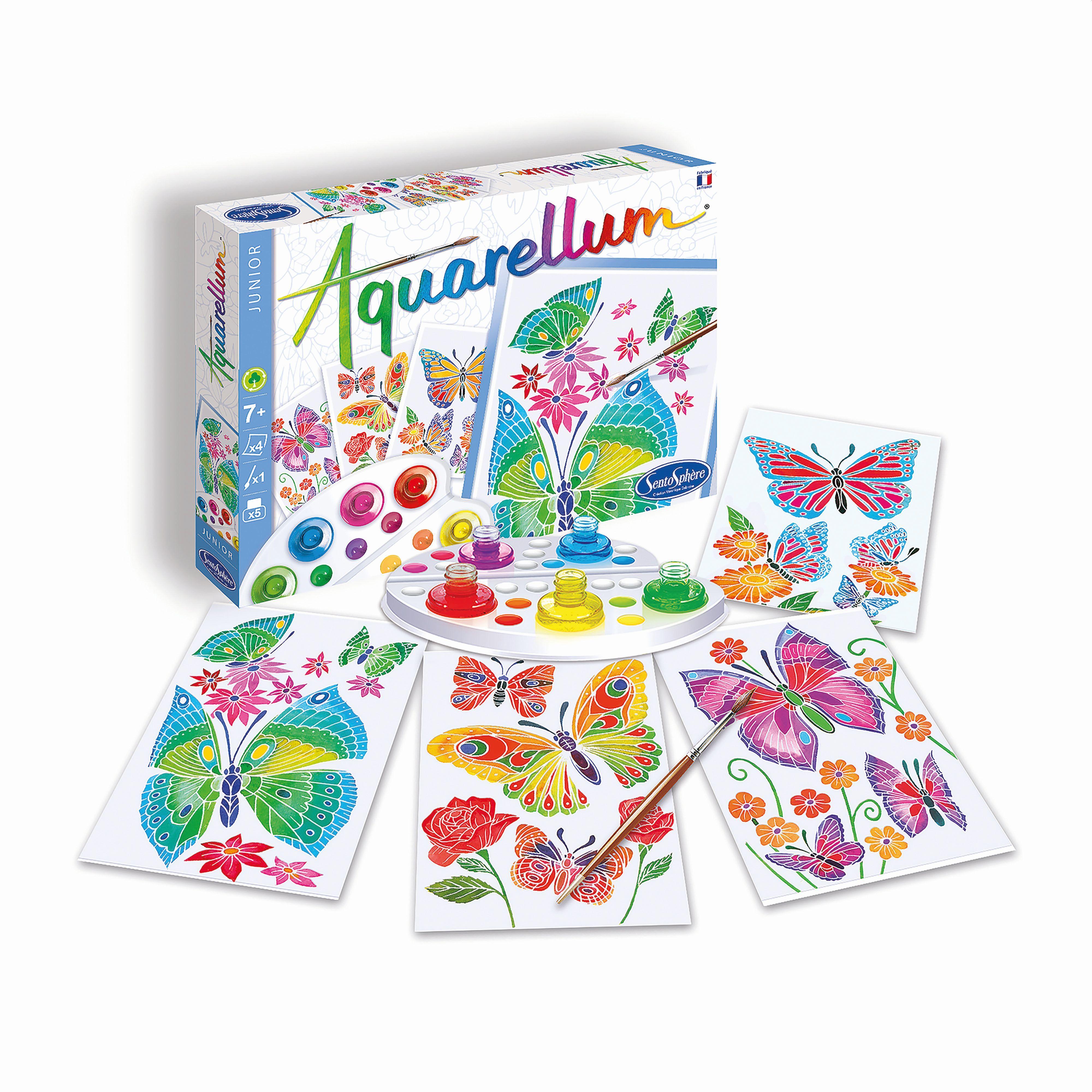 Beispielinhalt (Bild) Sentosphere - Aquarellum Junior Schmetterling & Blume