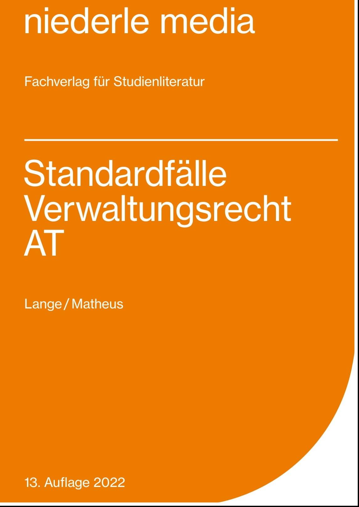 Vorderes Coverbild Standardfälle Verwaltungsrecht (AT)