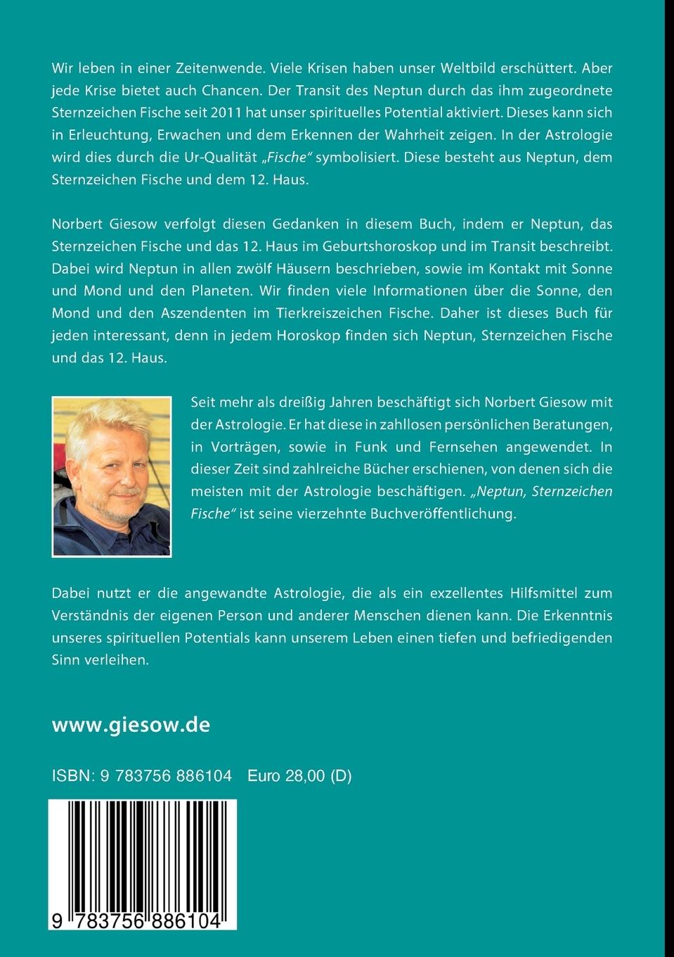 Rückseitencover Neptun und Sternzeichen Fische