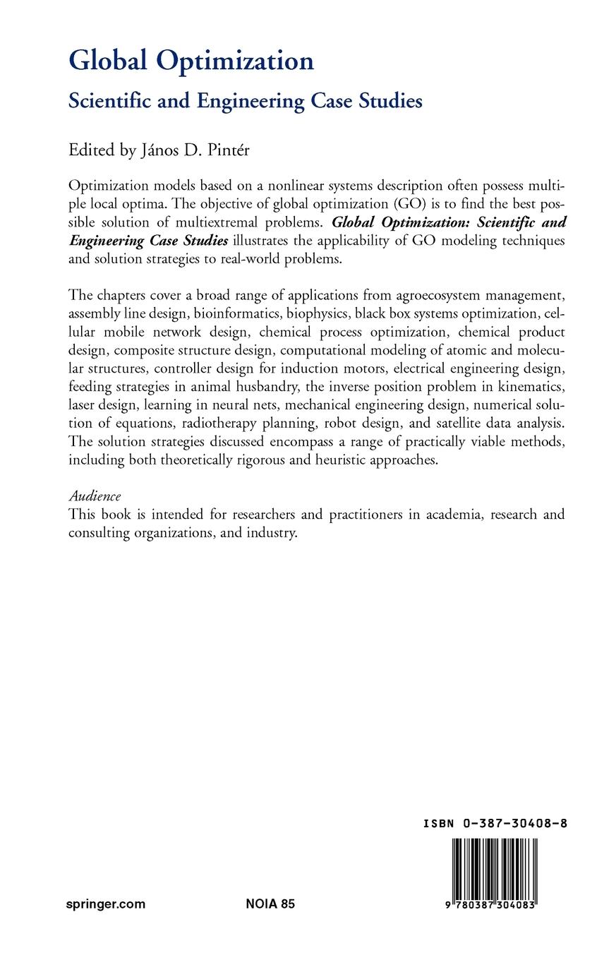 Rückseitencover Global Optimization