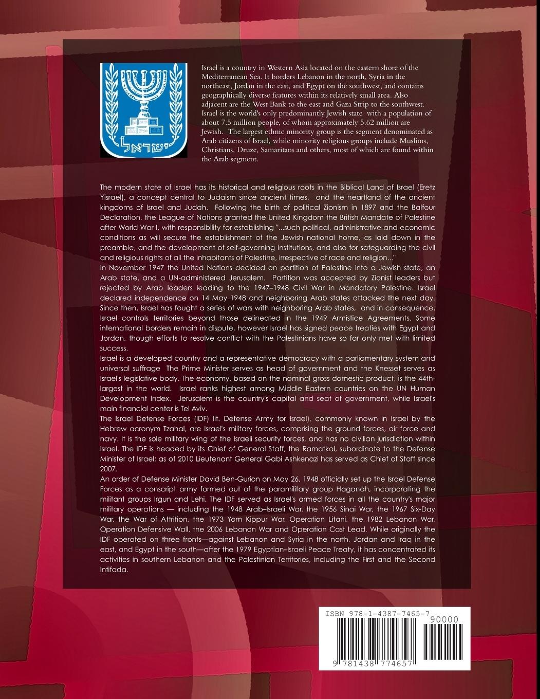 Rückseitencover Israel Country Study Guide Volume 1 Strategic Information and Developments