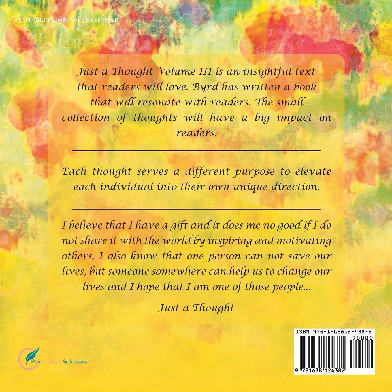 Rückseitencover Just A Thought Volume III