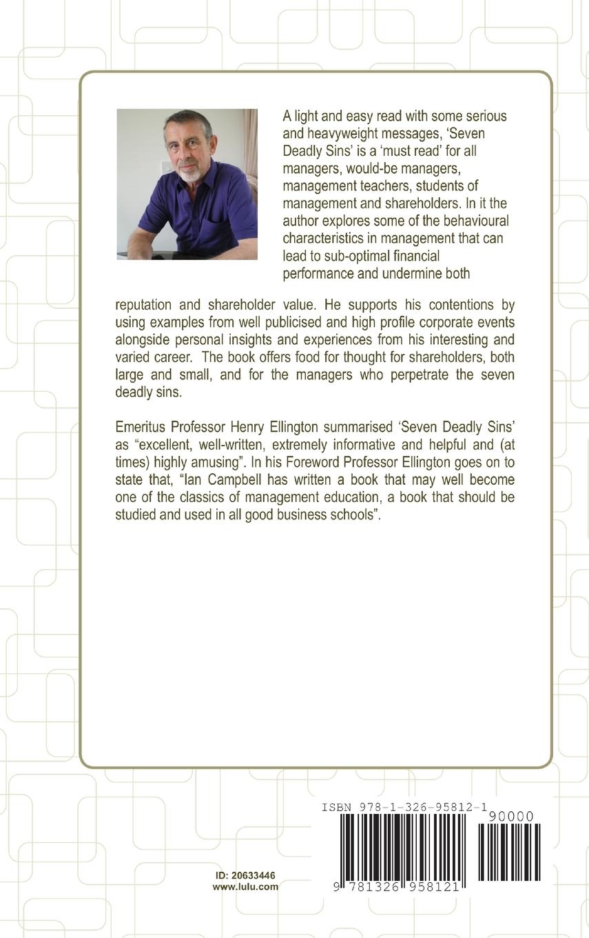 Rückseitencover Seven Deadly Sins of Management