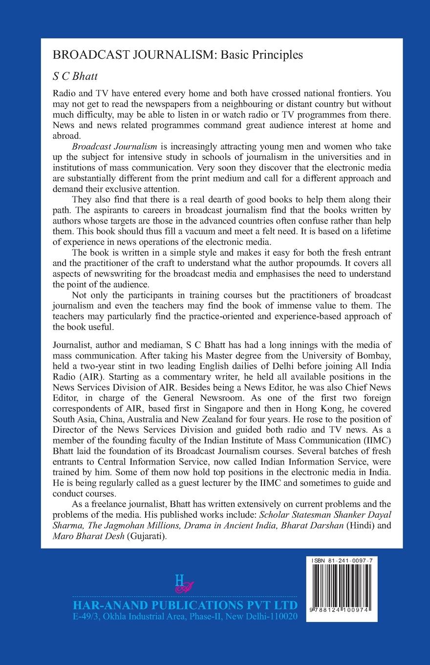 Rückseitencover Broadcast Journalism