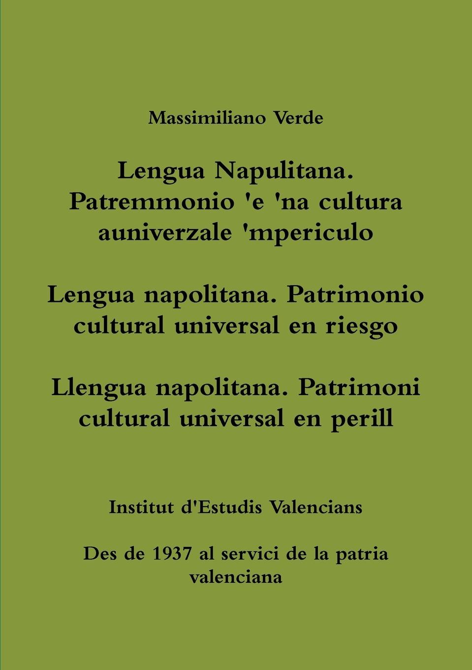 Vorderes Coverbild Lengua napolitana. Patrimonio cultural universal en riesgo
