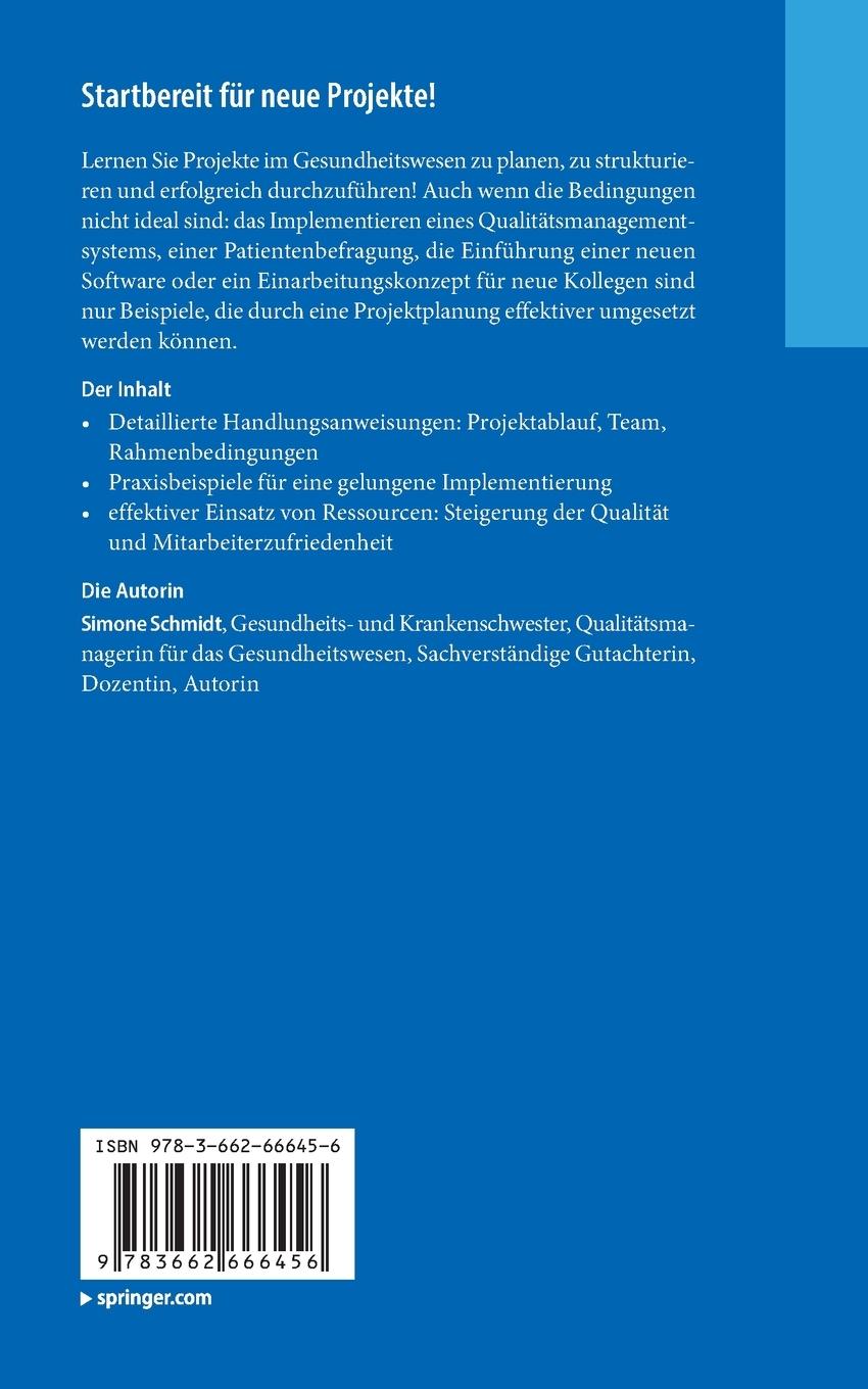 Rückseitencover Anpacken -Projektmanagement in Gesundheitsberufen