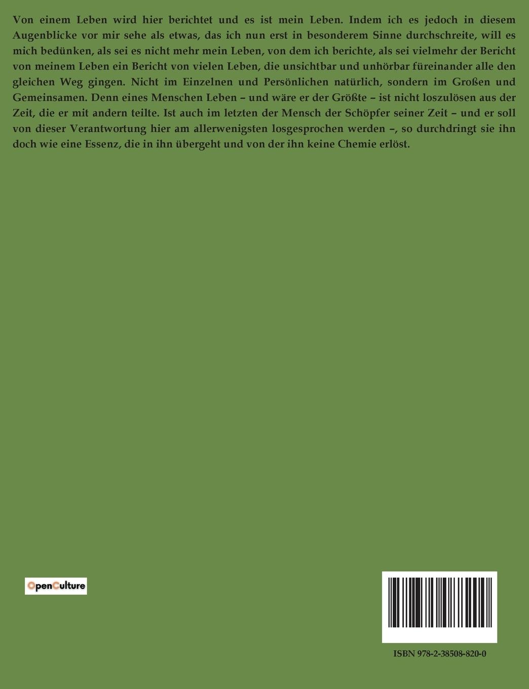 Rückseitencover Erlebtes Leben