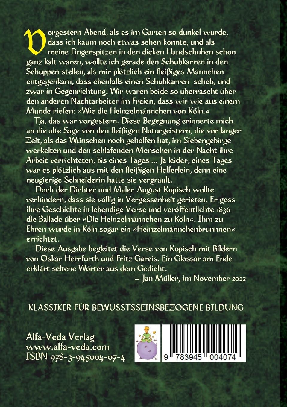 Rückseitencover Die Heinzelmännchen zu Köln