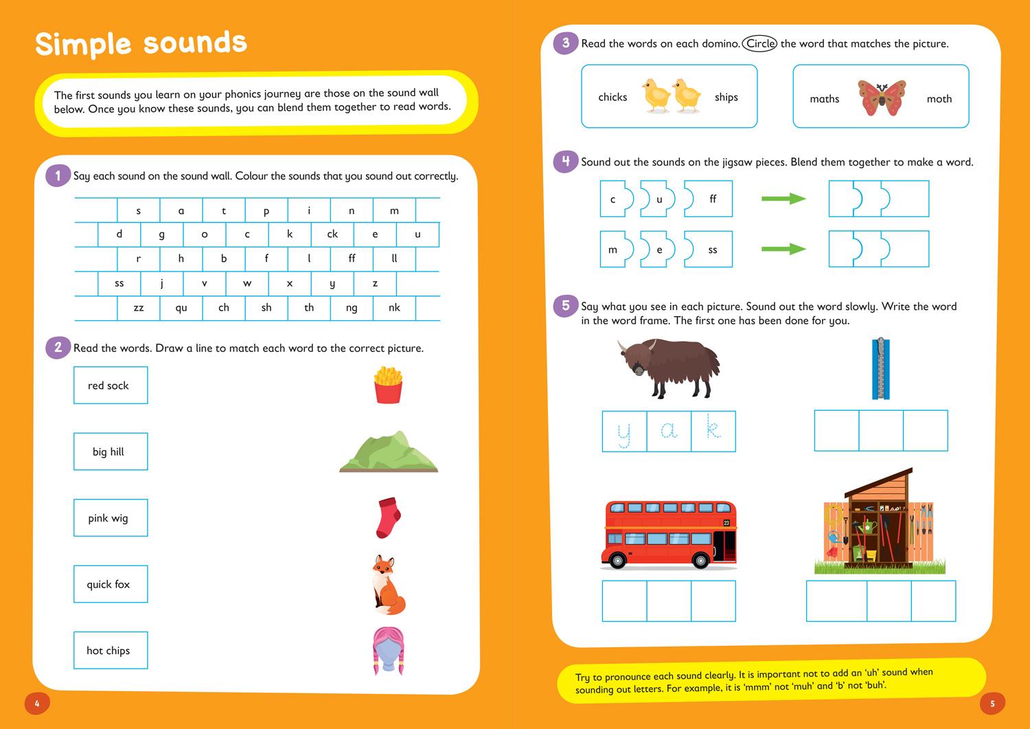 Beispielinhalt (Bild) Phonics Catch-Up Activity Book Ages 6+