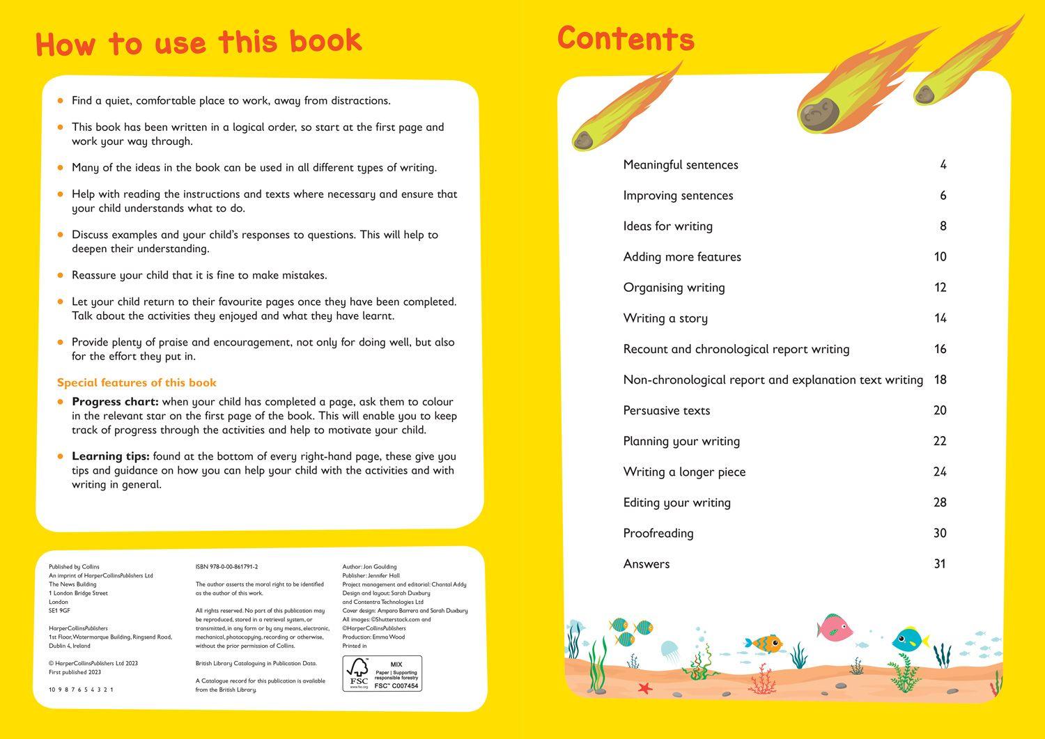 Beispielinhalt (Bild) Writing Skills Activity Book Ages 7-9