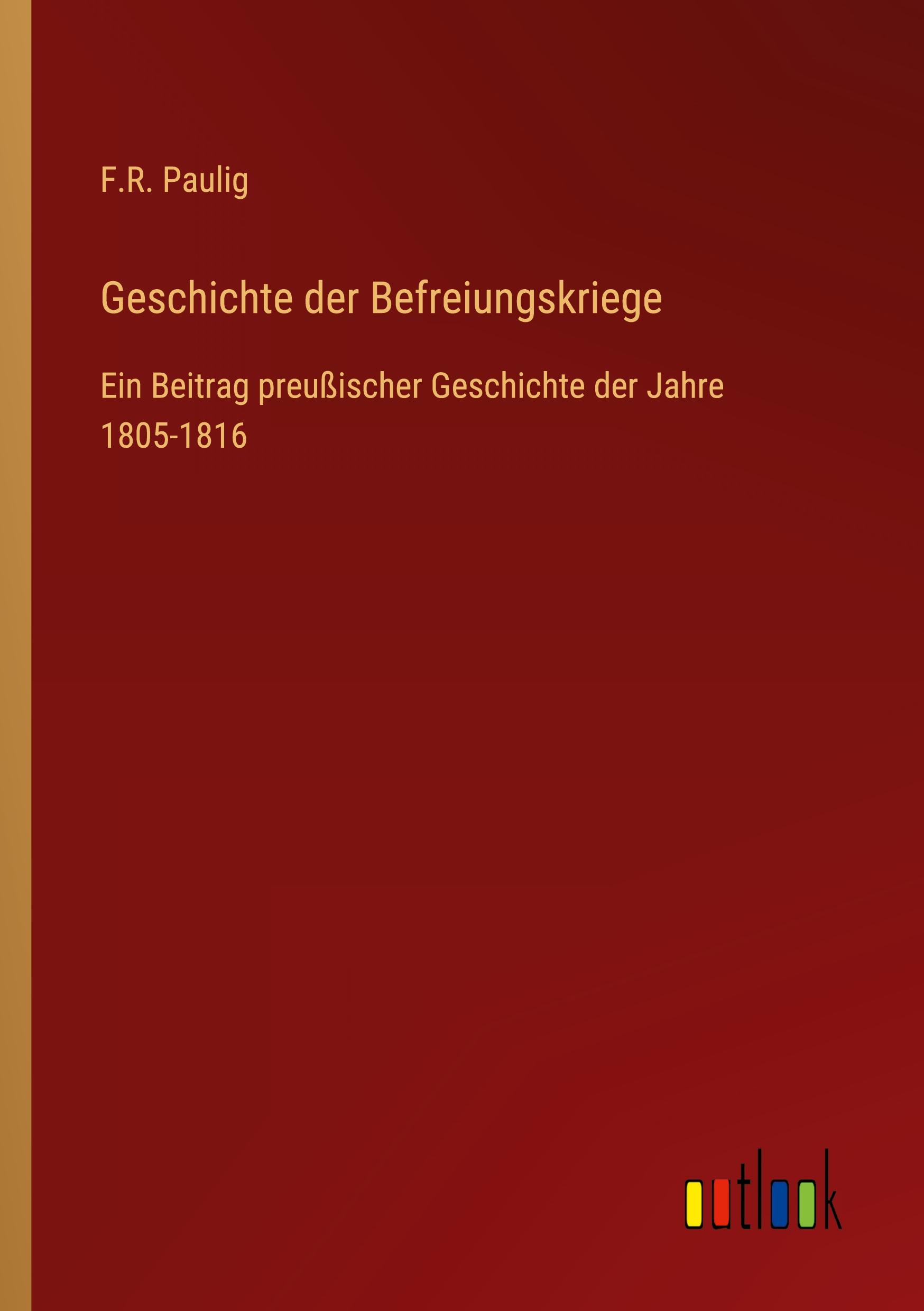 Vorderes Coverbild Geschichte der Befreiungskriege