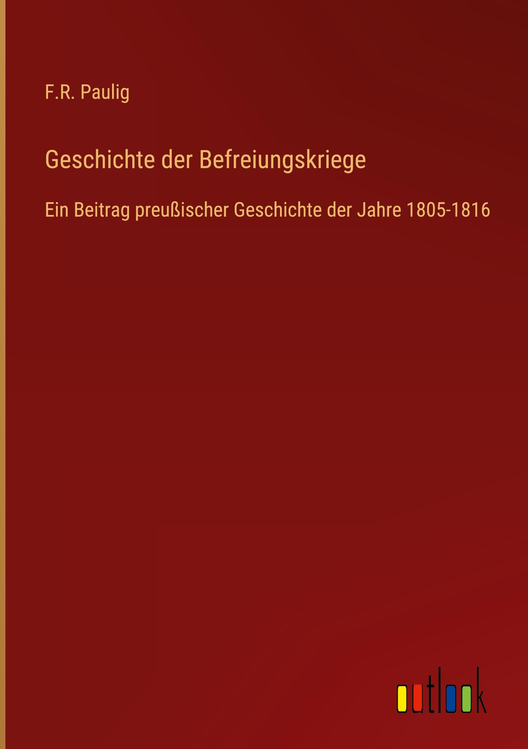 Vorderes Coverbild Geschichte der Befreiungskriege