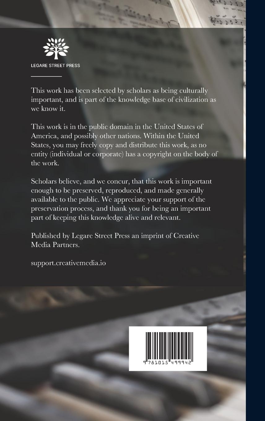 Rückseitencover The First Principles of Pianoforte Playing: Being an Extract From the Author's "The act of Touch," Designed for School use and Including two new Chapt