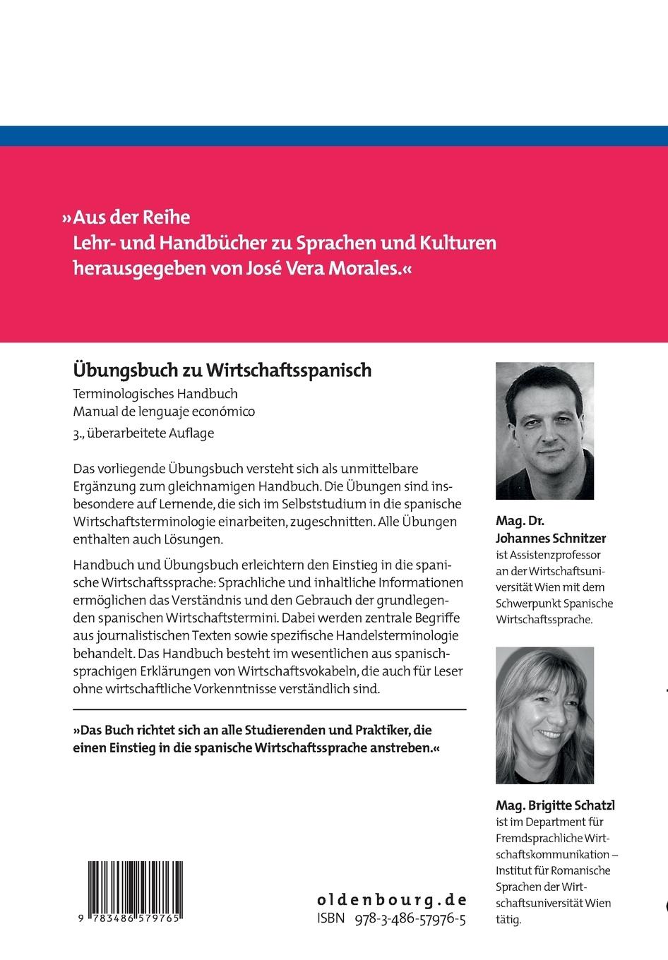Rückseitencover Übungsbuch zu Wirtschaftsspanisch