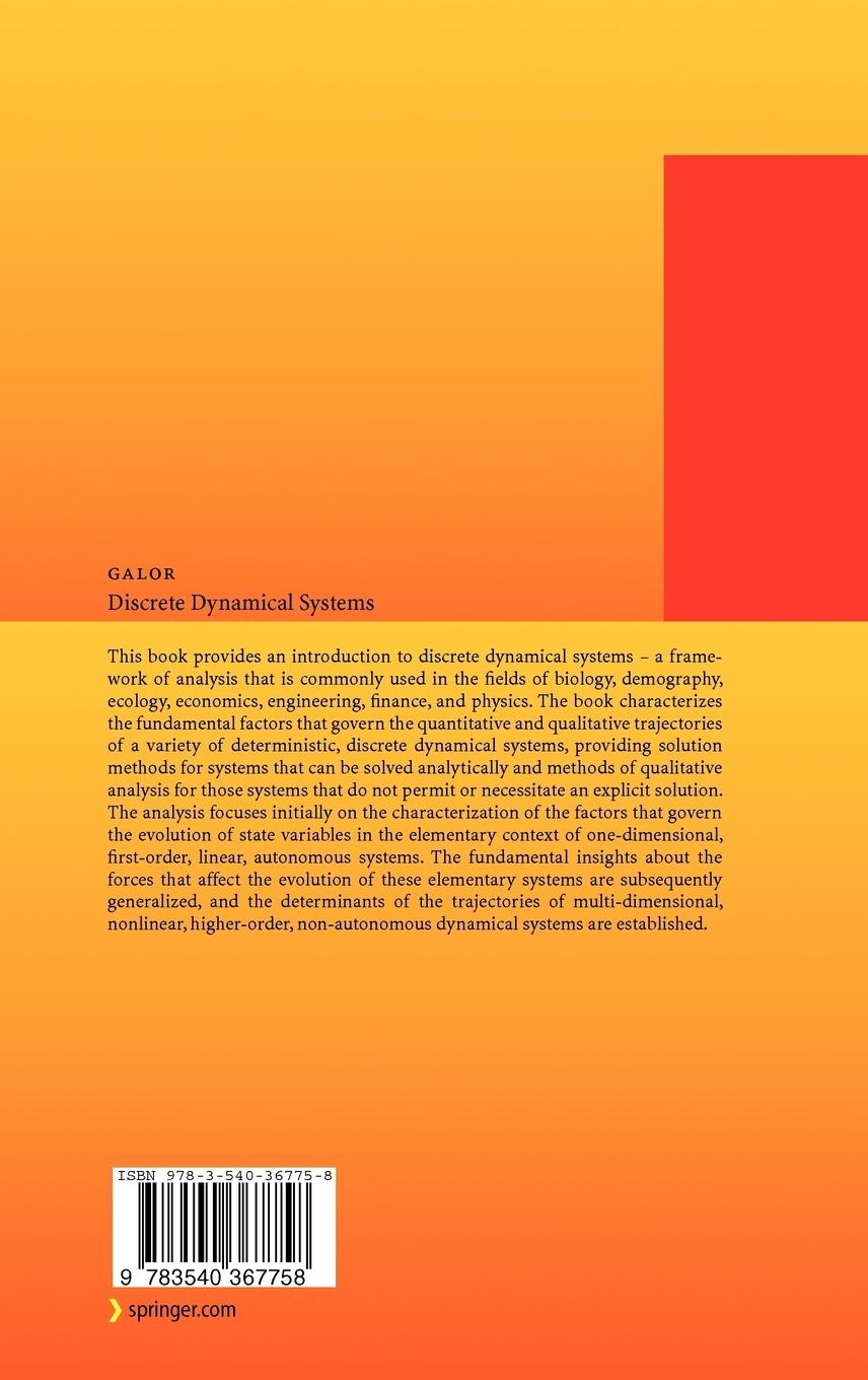 Rückseitencover Discrete Dynamical Systems