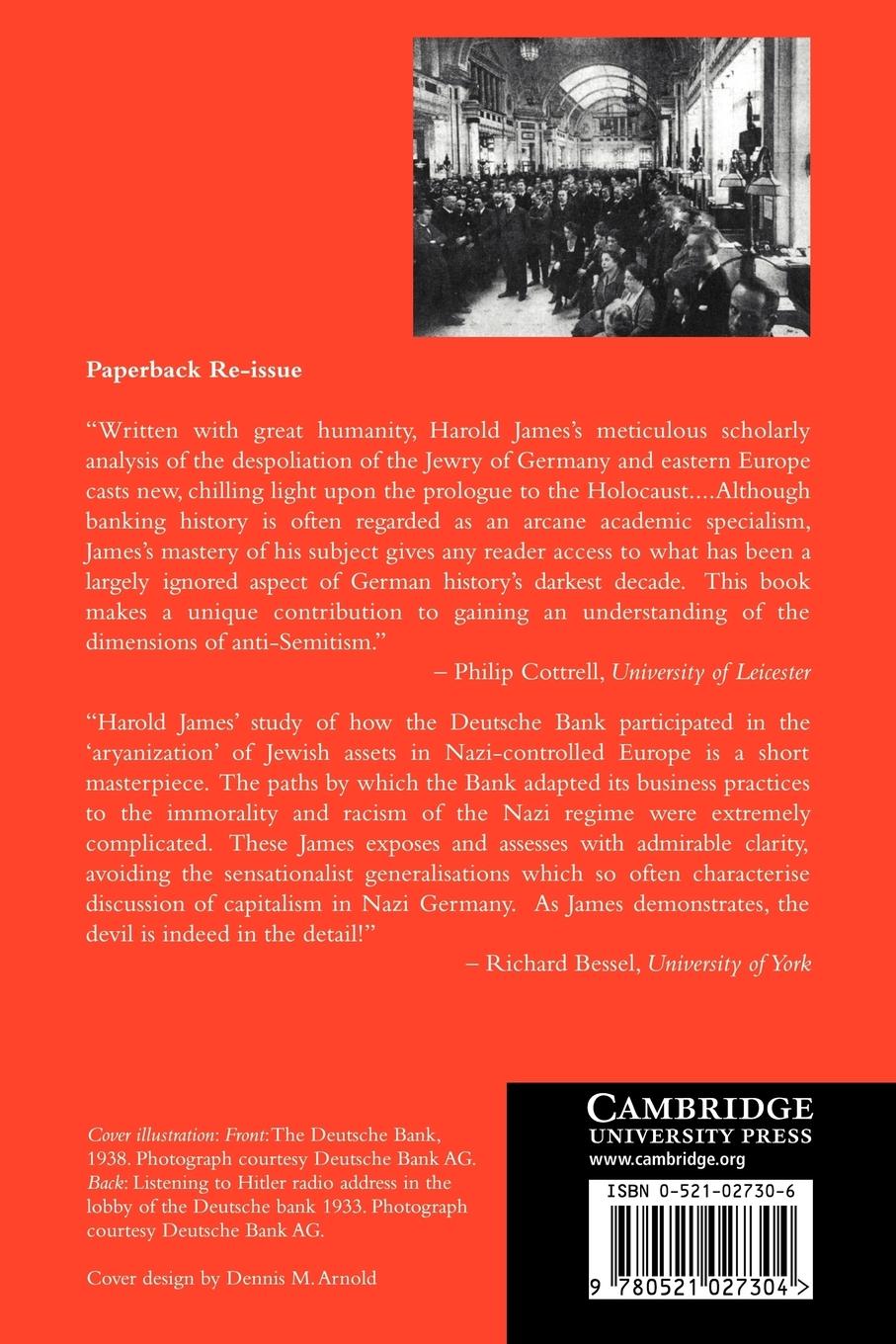 Rückseitencover The Deutsche Bank and the Nazi Economic War Against the Jews