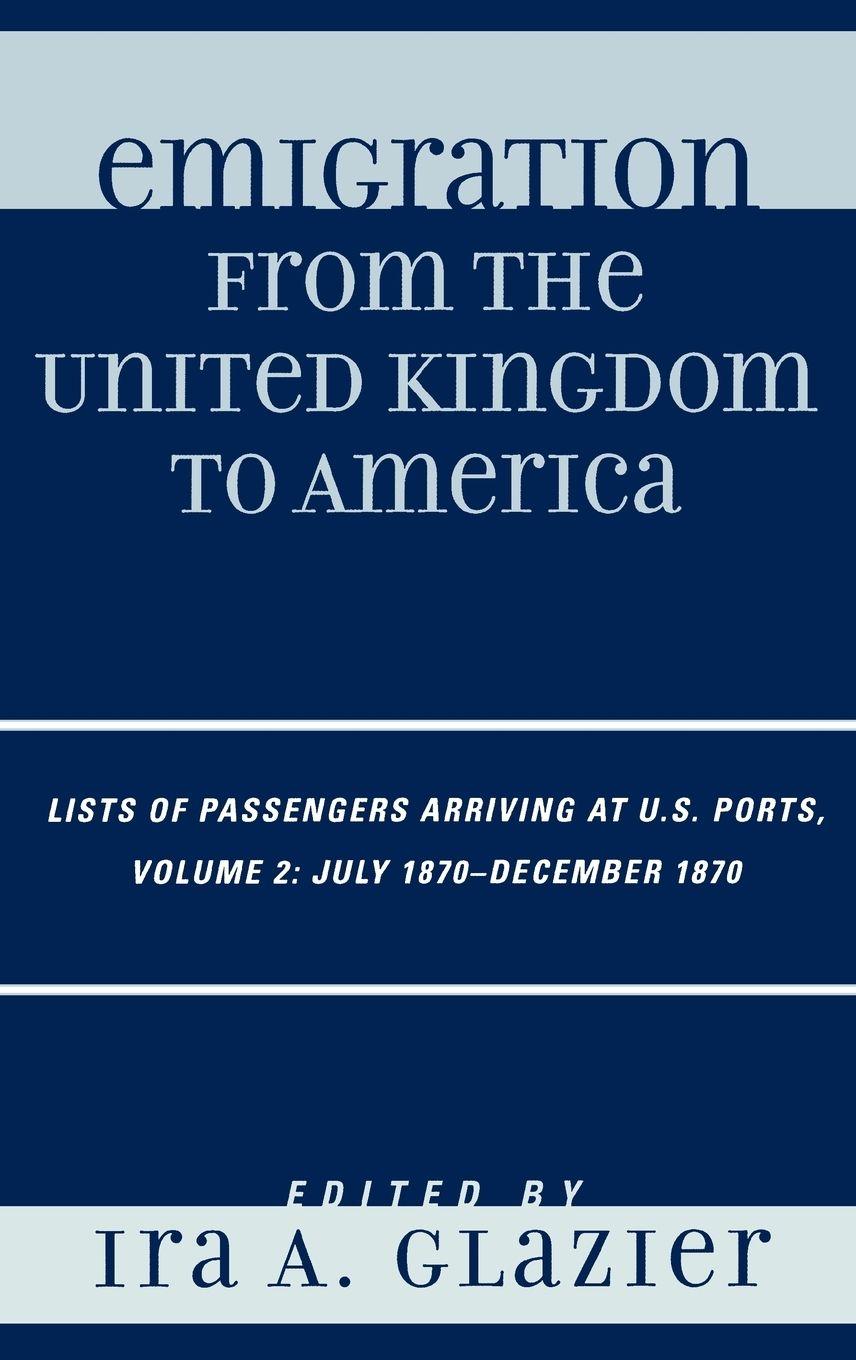 Vorderes Coverbild Emigration from the United Kingdom to America