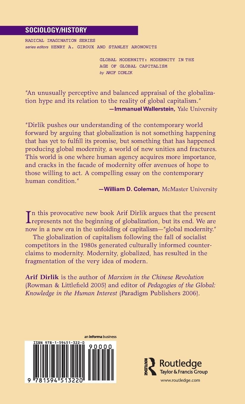 Rückseitencover Global Modernity